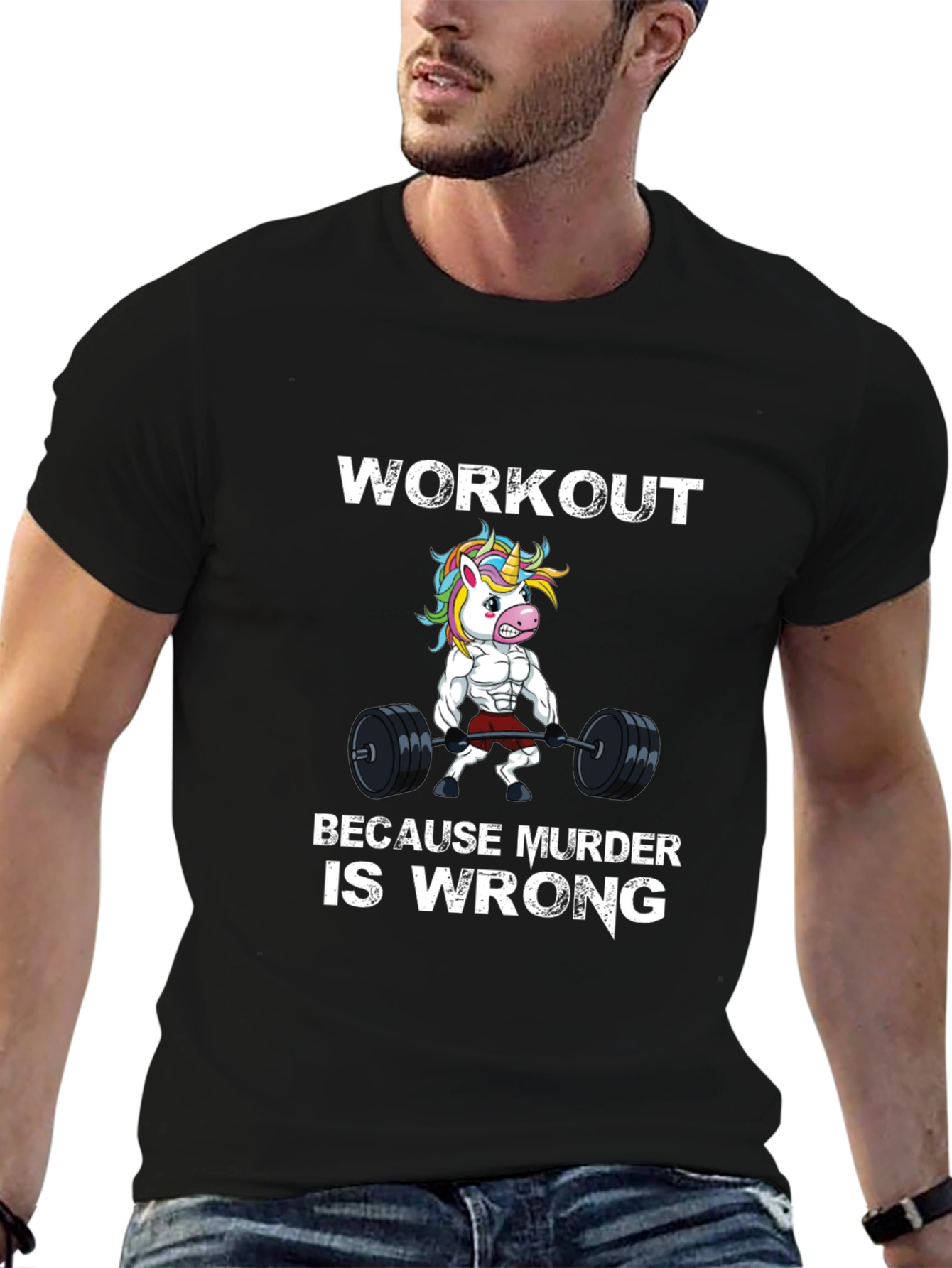 Workout Because Murder is Wrong T-Shirt