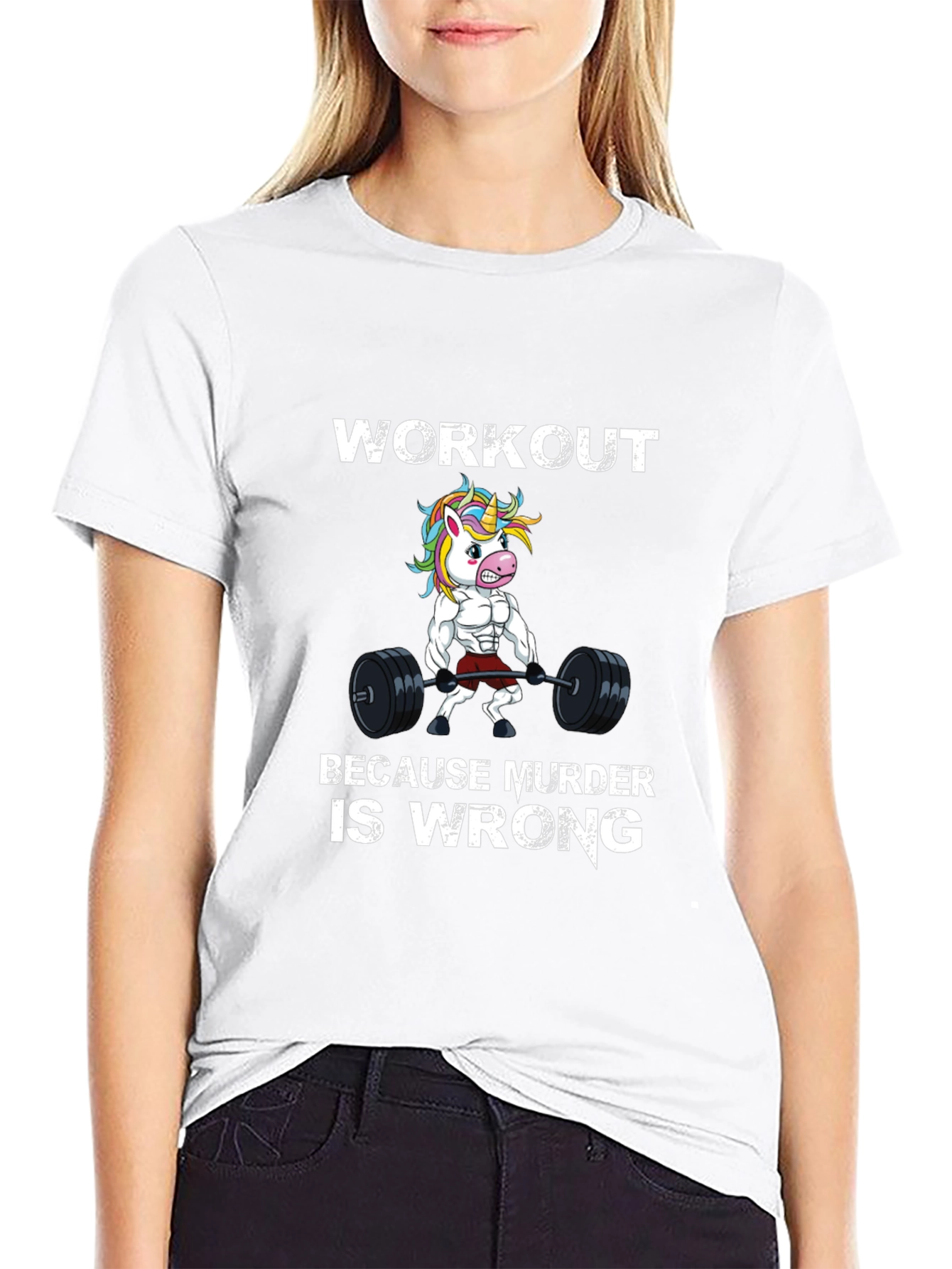 Workout Because Murder is Wrong T-Shirt