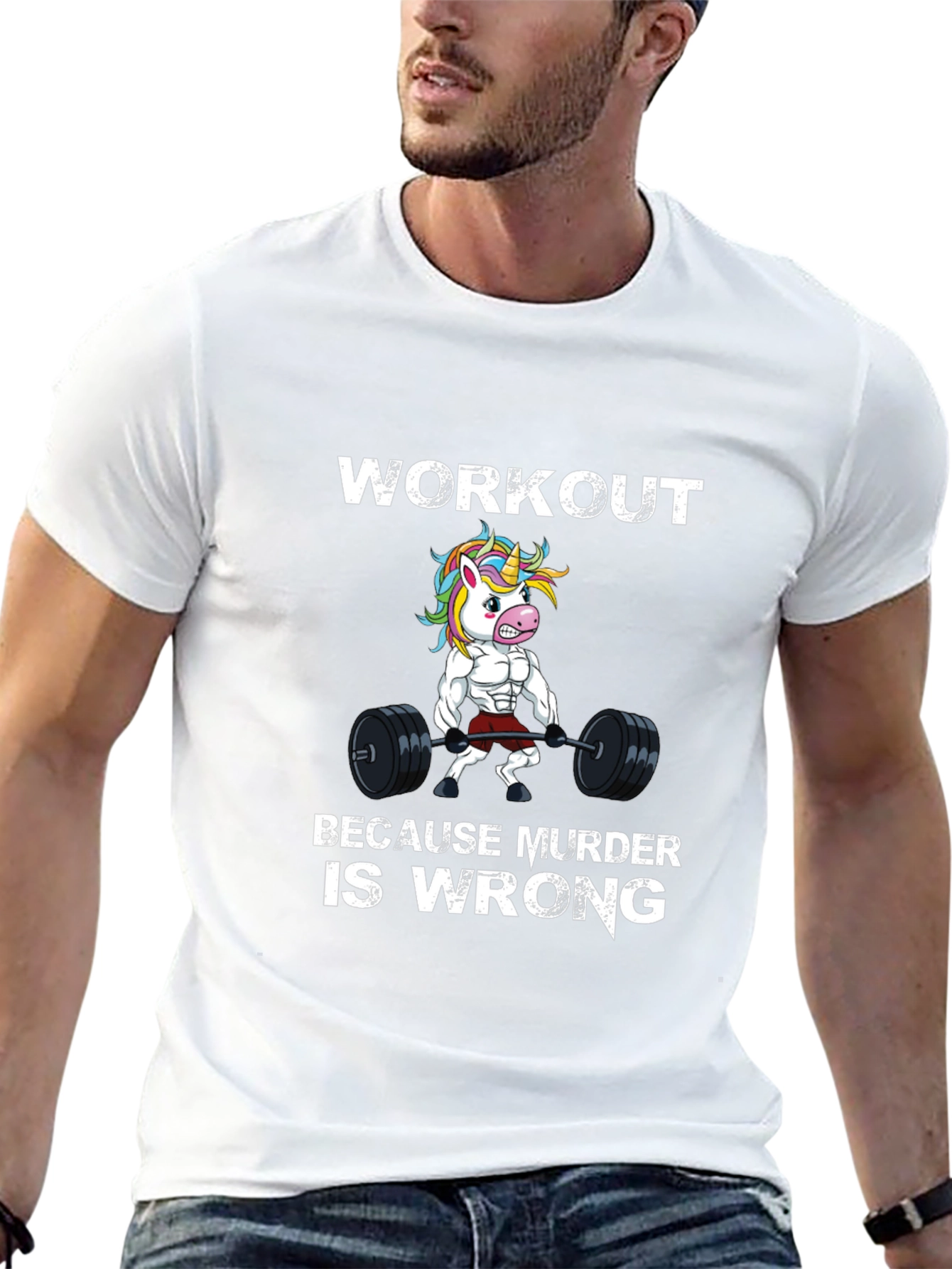 Workout Because Murder is Wrong T-Shirt