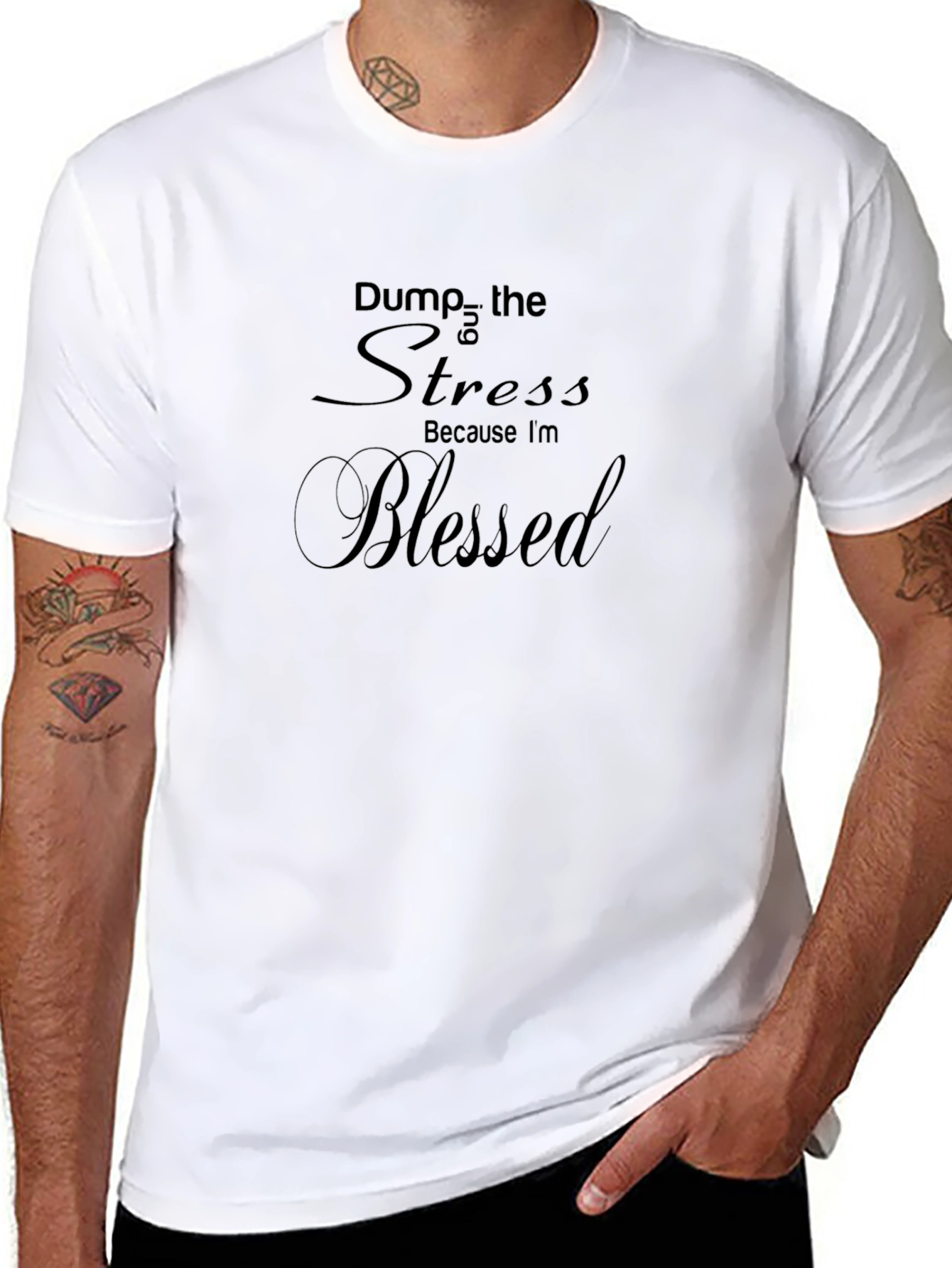 Blessed Black Tee - Dump the Stress T-Shirt