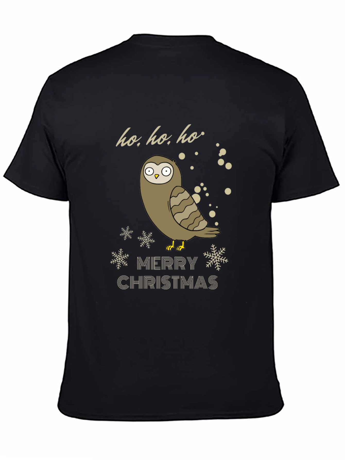 Owl Merry Christmas Graphic T-Shirt - Holiday Tee