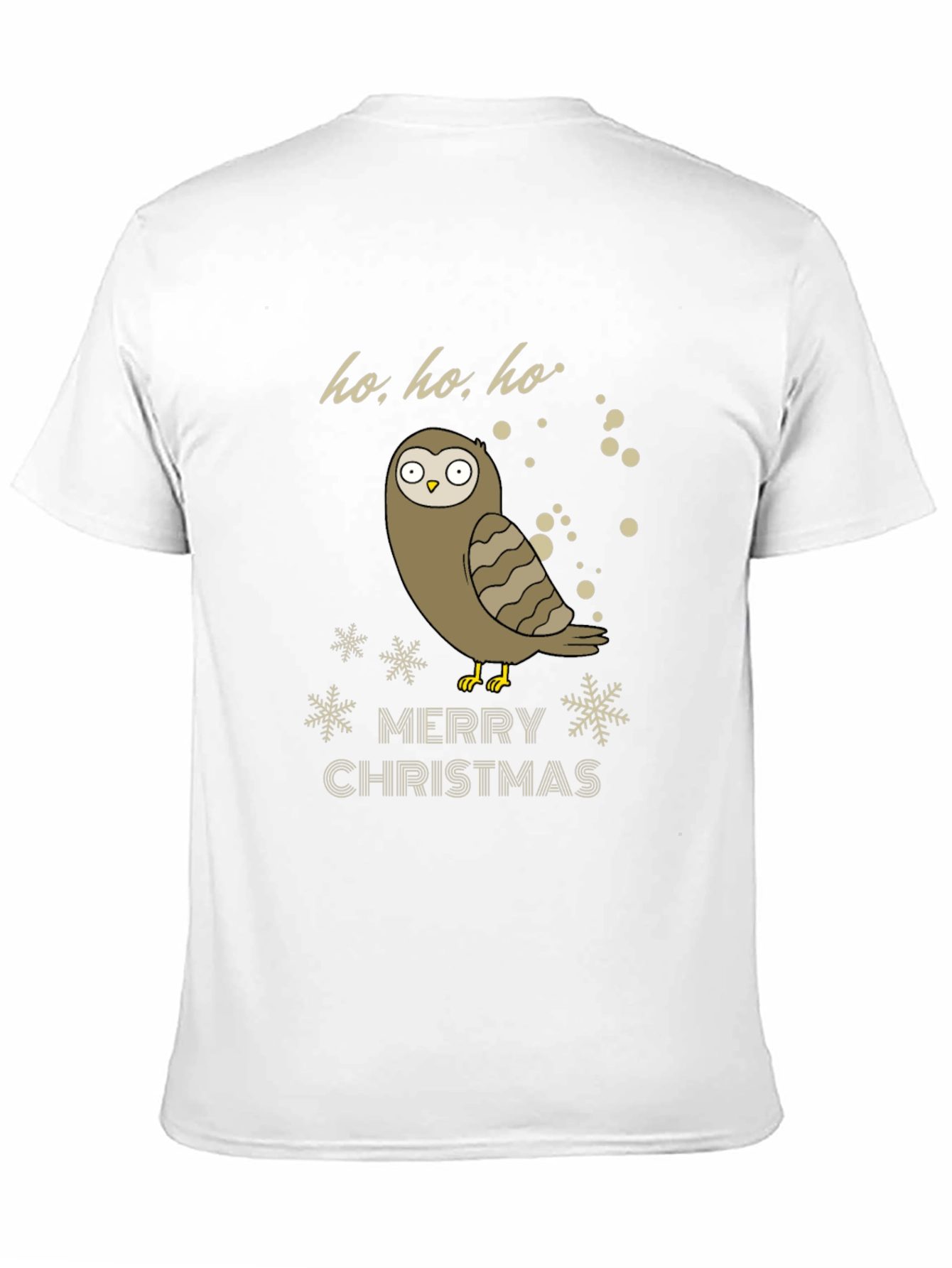 Owl Merry Christmas Graphic T-Shirt - Holiday Tee