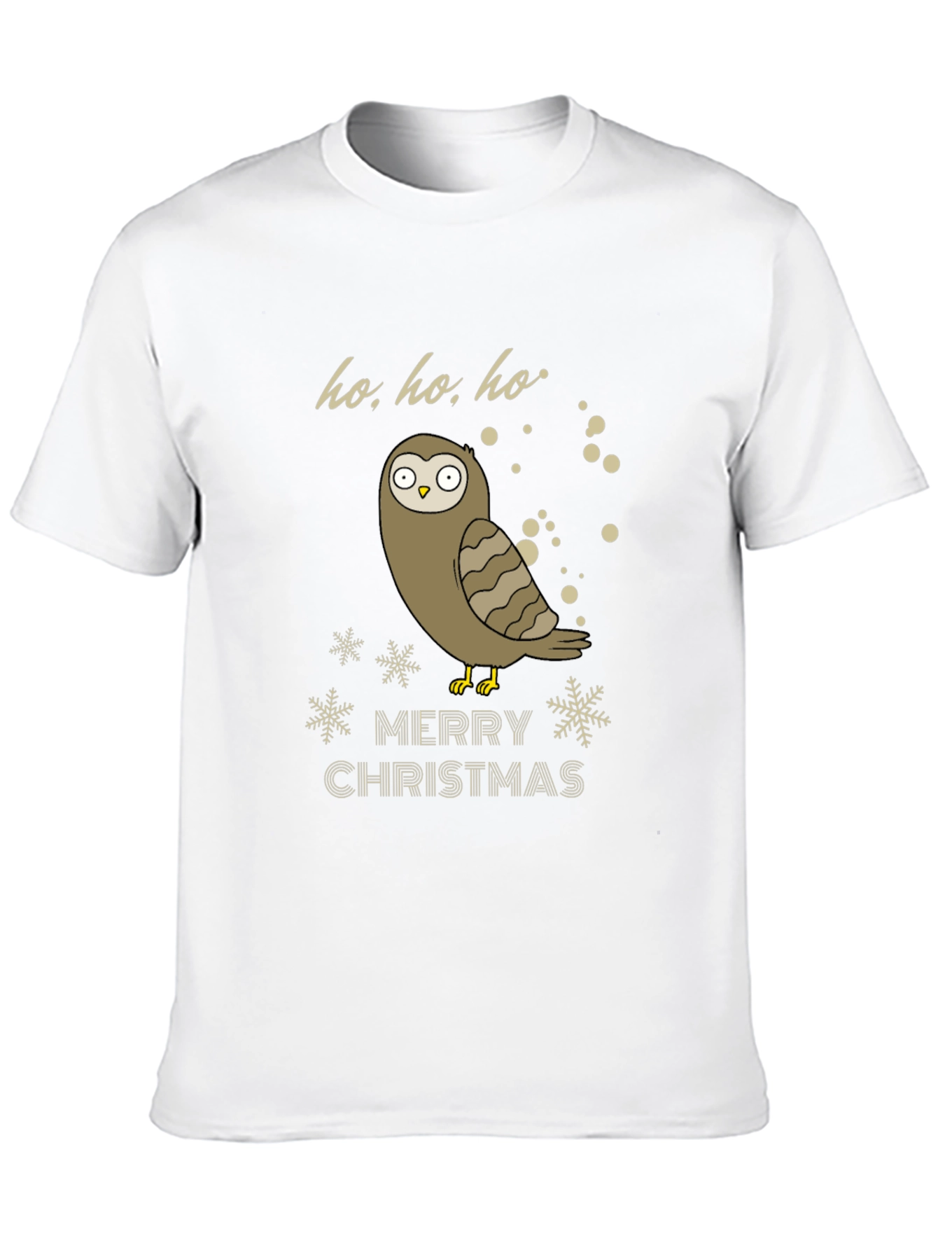 Owl Merry Christmas Graphic T-Shirt - Holiday Tee
