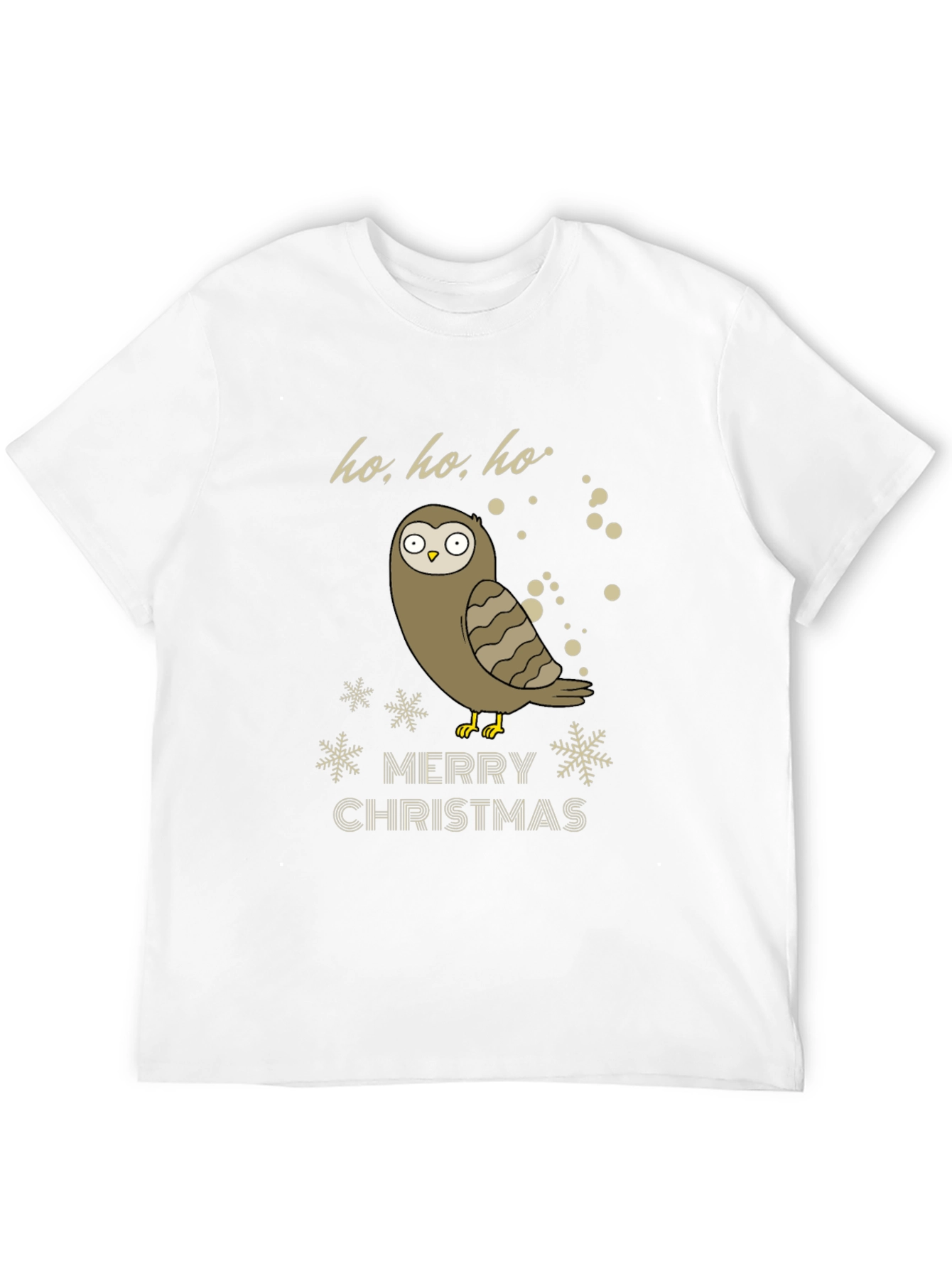 Owl Merry Christmas Graphic T-Shirt - Holiday Tee
