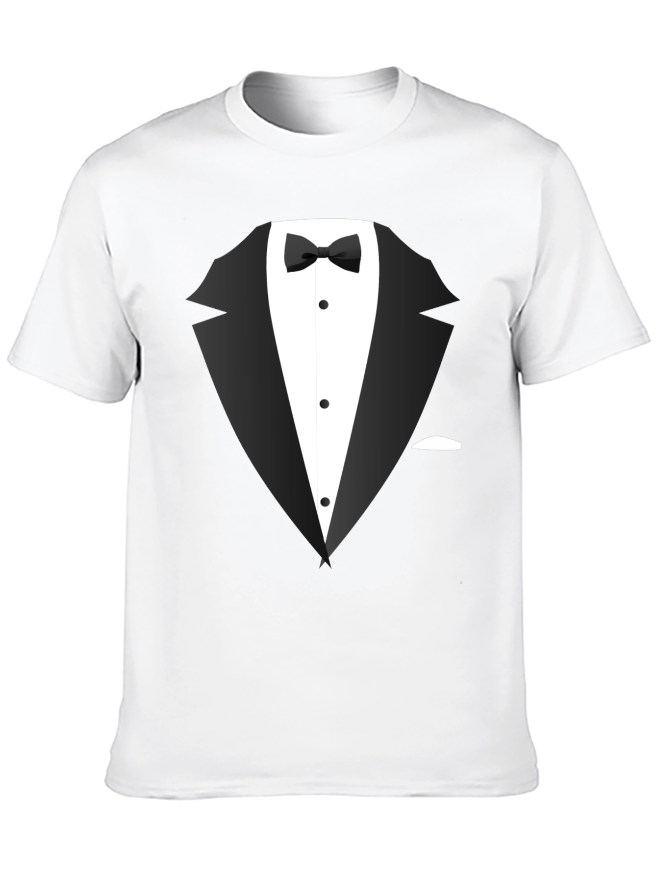 Tuxedo Graphic Tee - Dressy Casual Black T-Shirt
