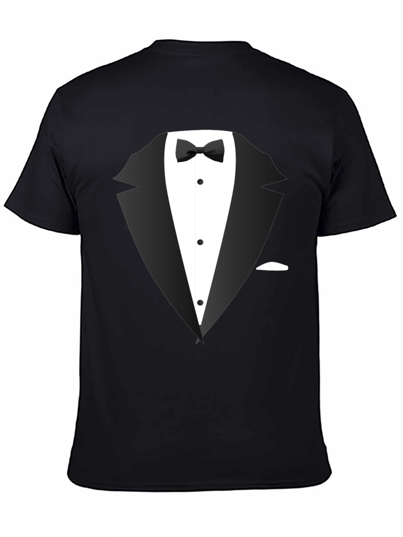 Tuxedo Graphic Tee - Dressy Casual Black T-Shirt