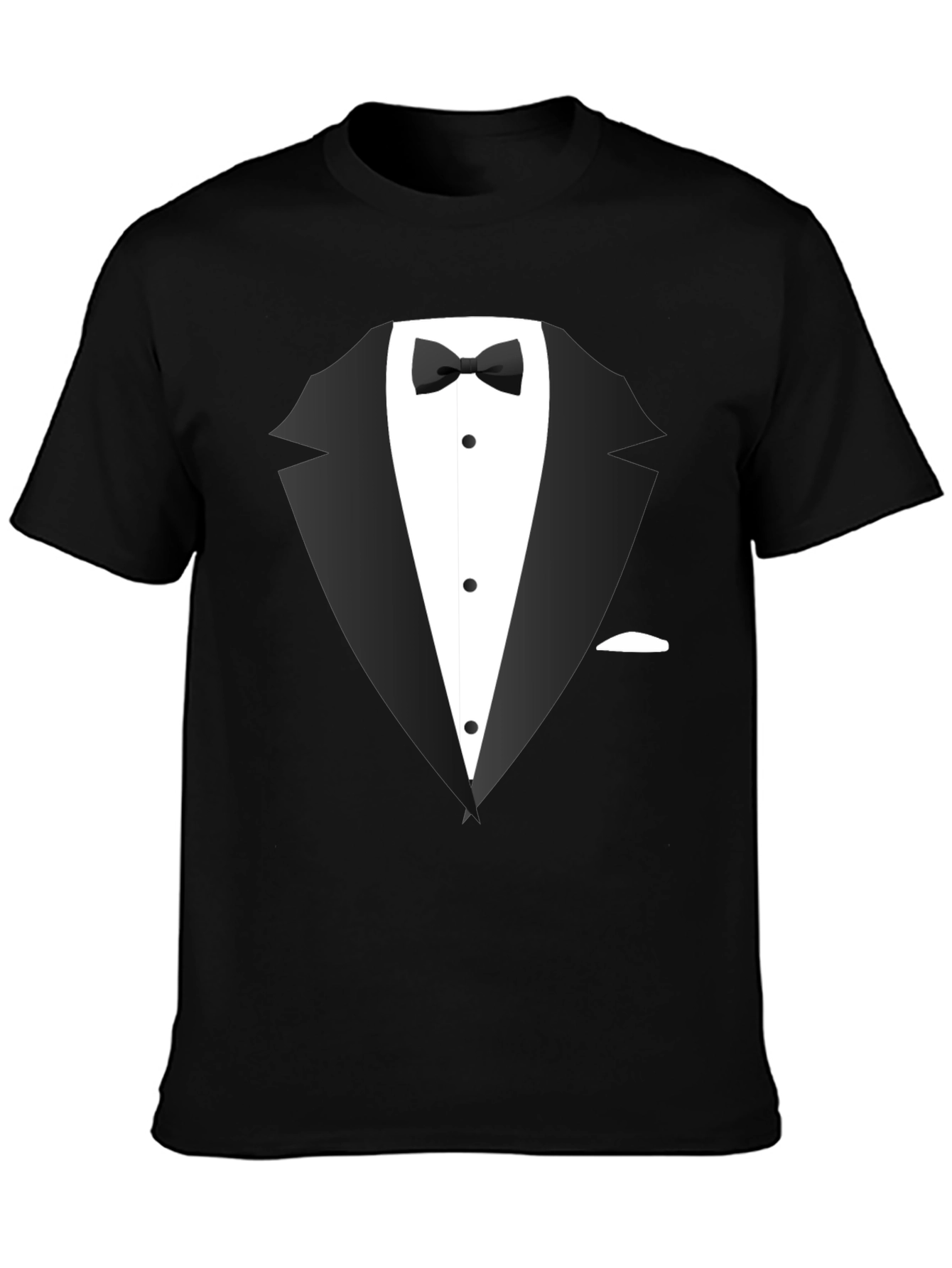 Tuxedo Graphic Tee - Dressy Casual Black T-Shirt