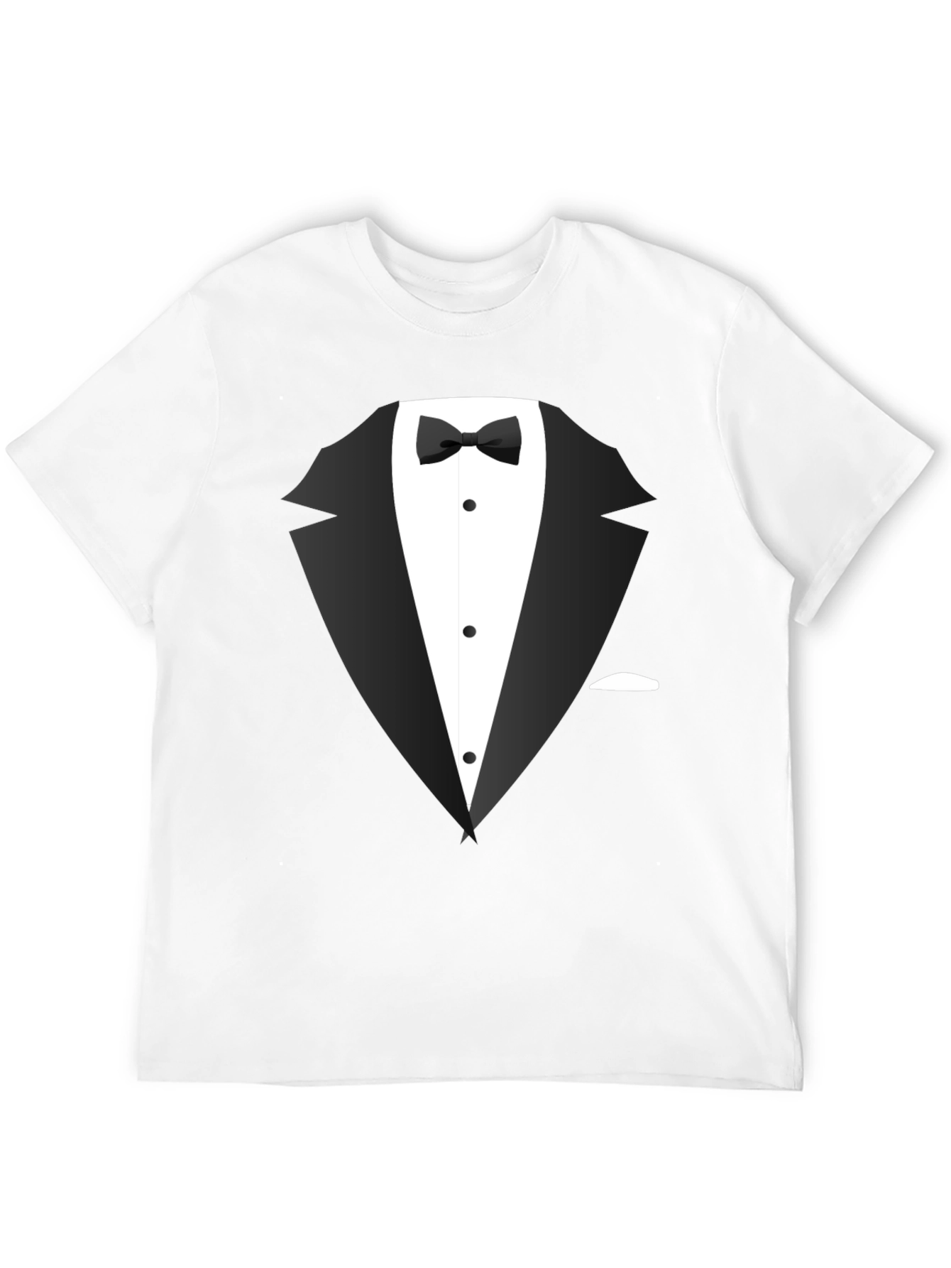 Tuxedo Graphic Tee - Dressy Casual Black T-Shirt
