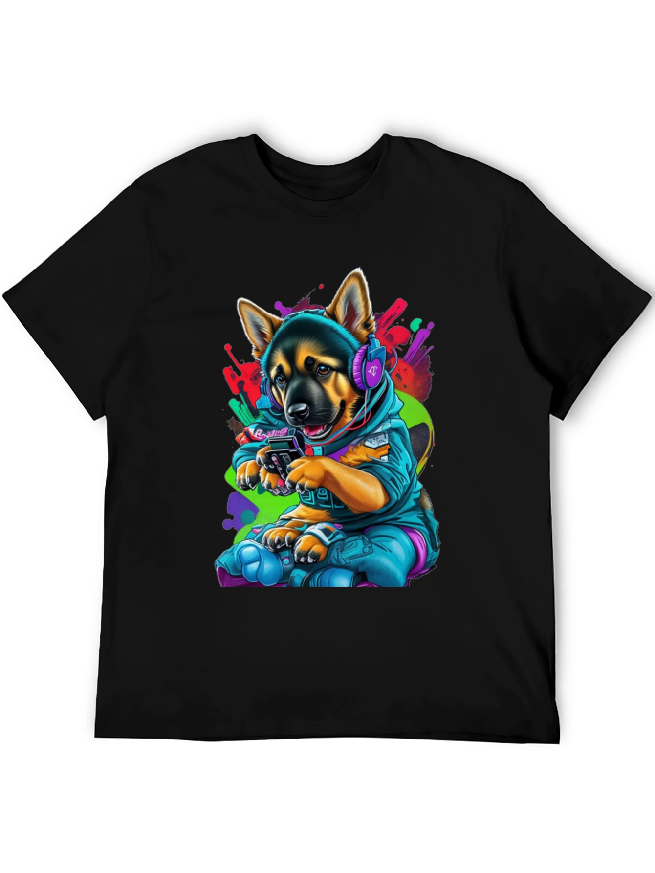 Dog Gamer Graphic T-Shirt