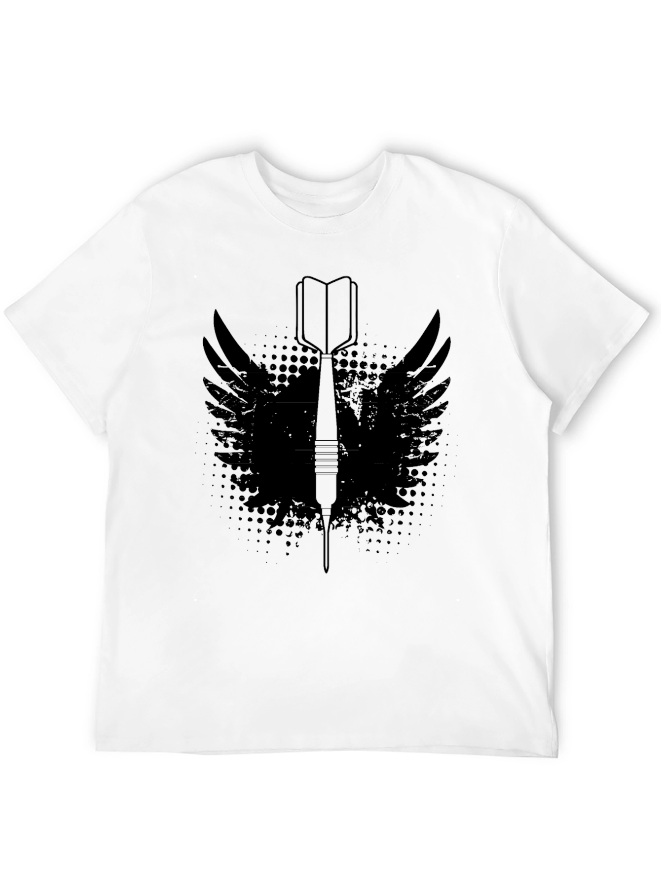 Winged Dart Graphic T-Shirt - Black Cotton Tee