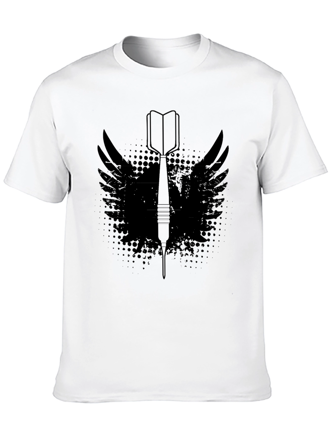Winged Dart Graphic T-Shirt - Black Cotton Tee
