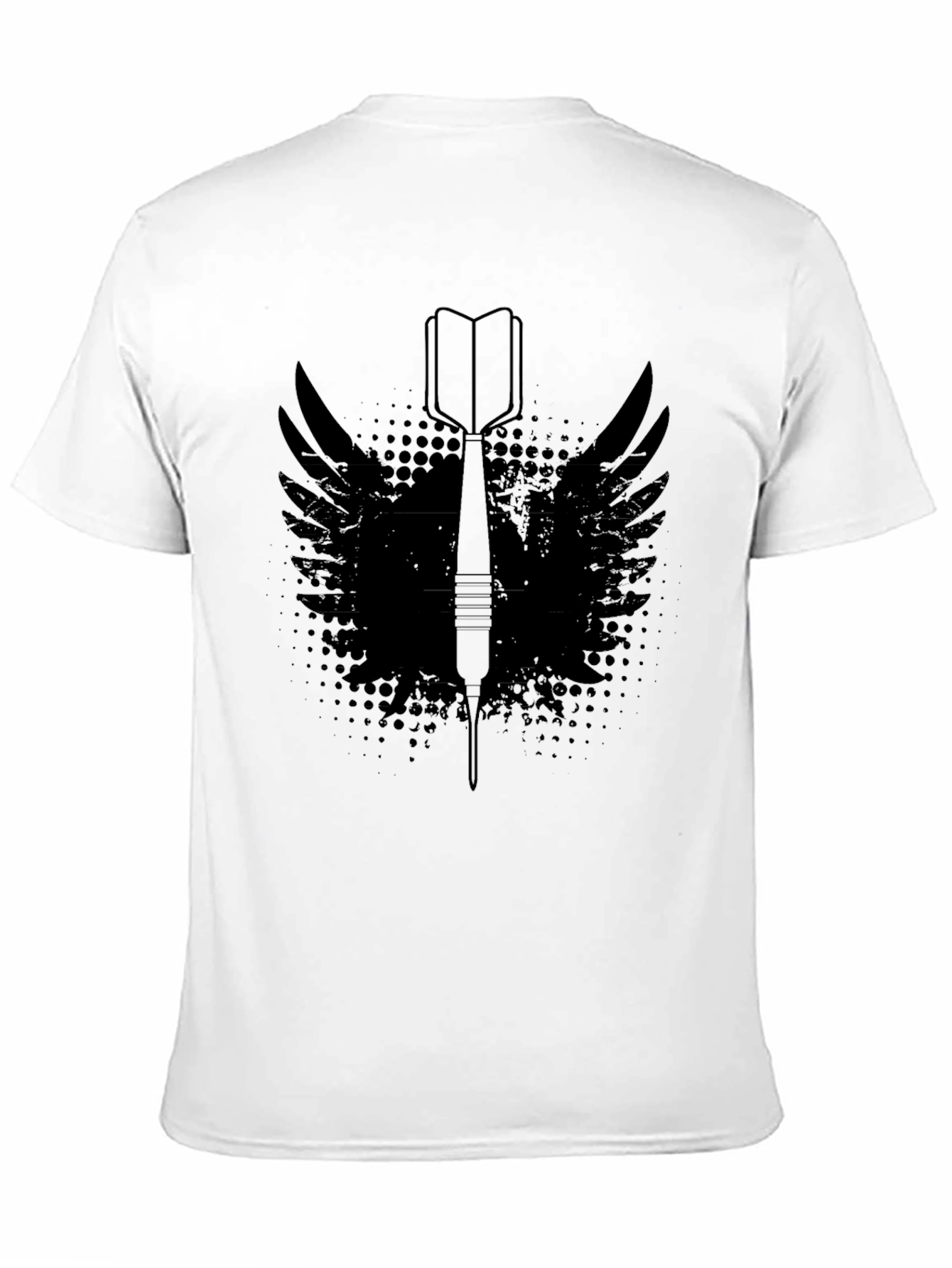 Winged Dart Graphic T-Shirt - Black Cotton Tee