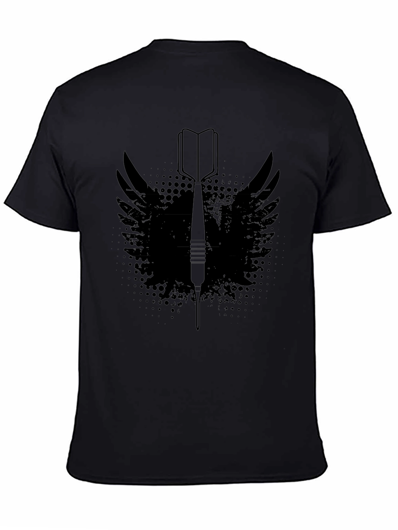 Winged Dart Graphic T-Shirt - Black Cotton Tee