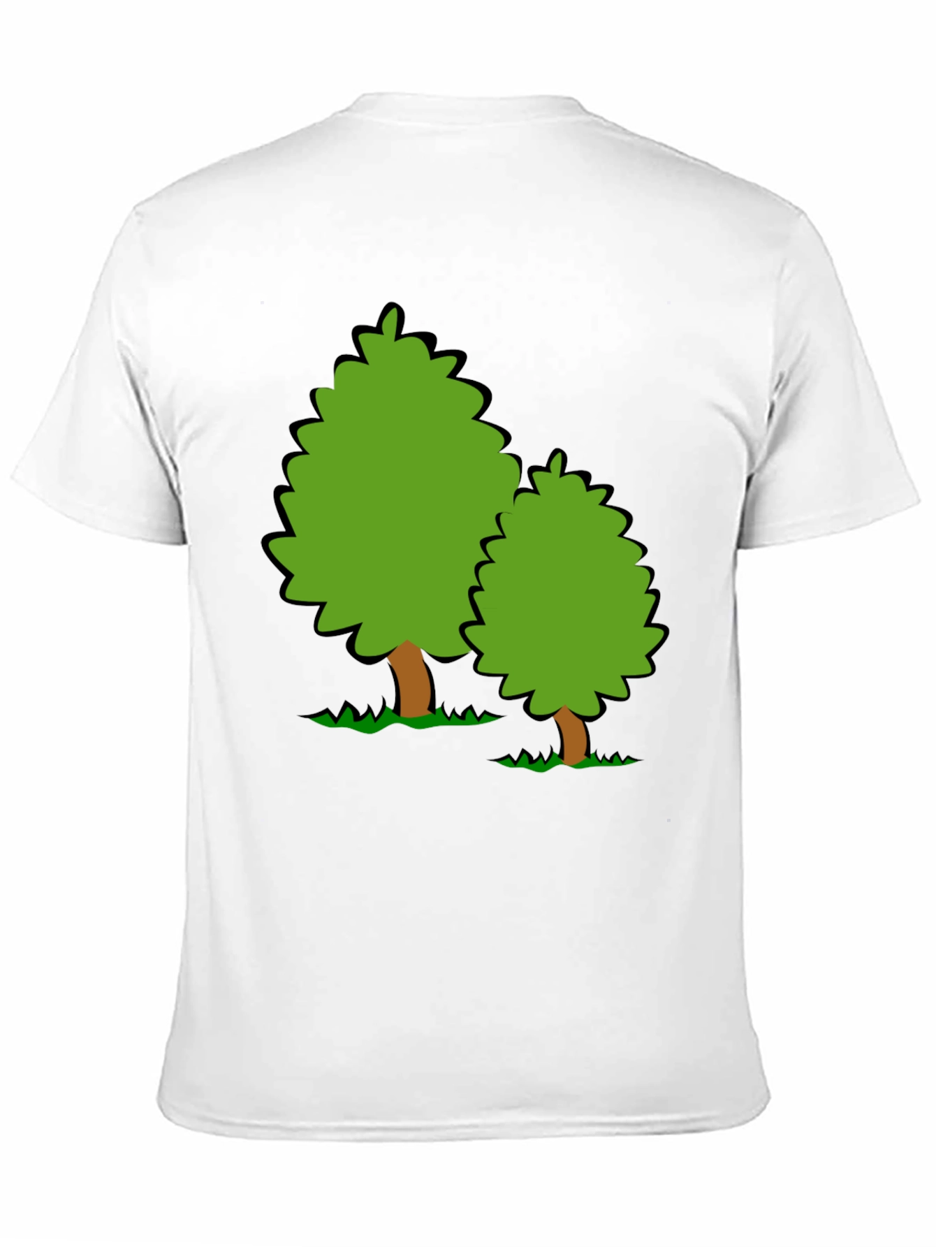 Cartoon Tree Graphic Black T-Shirt