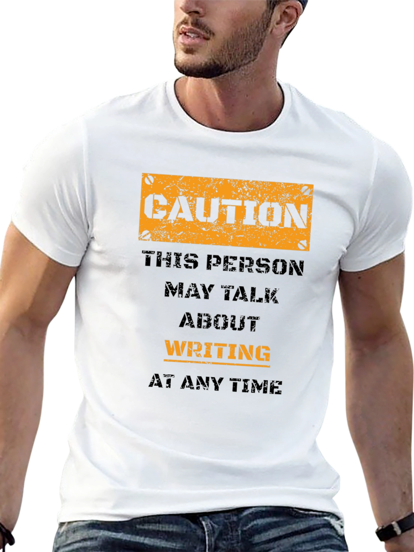 Caution Writer T-Shirt - May Talk About Writing