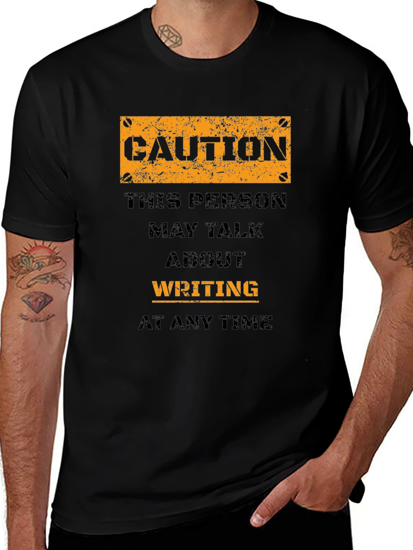 Caution Writer T-Shirt - May Talk About Writing
