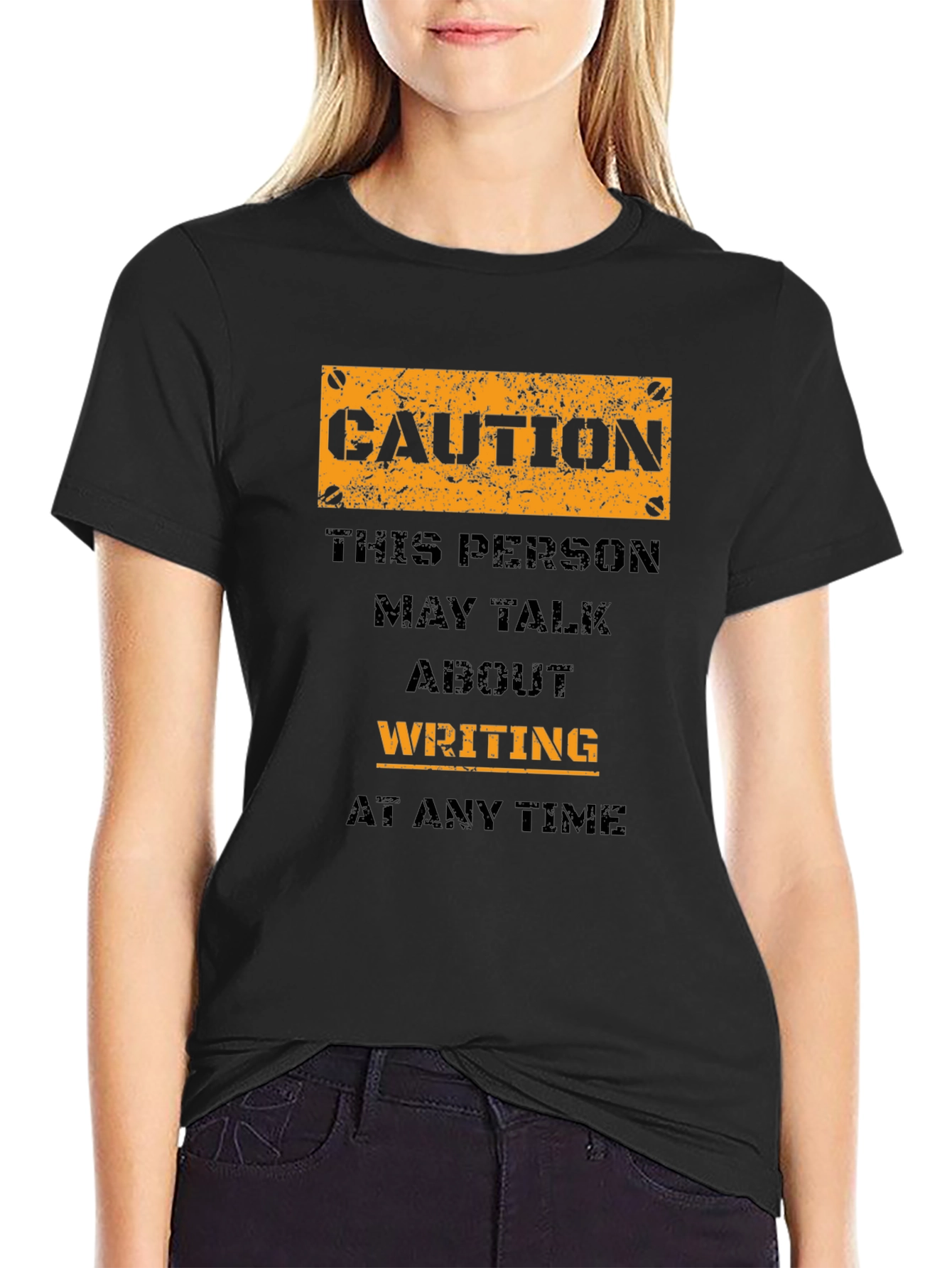 Caution Writer T-Shirt - May Talk About Writing