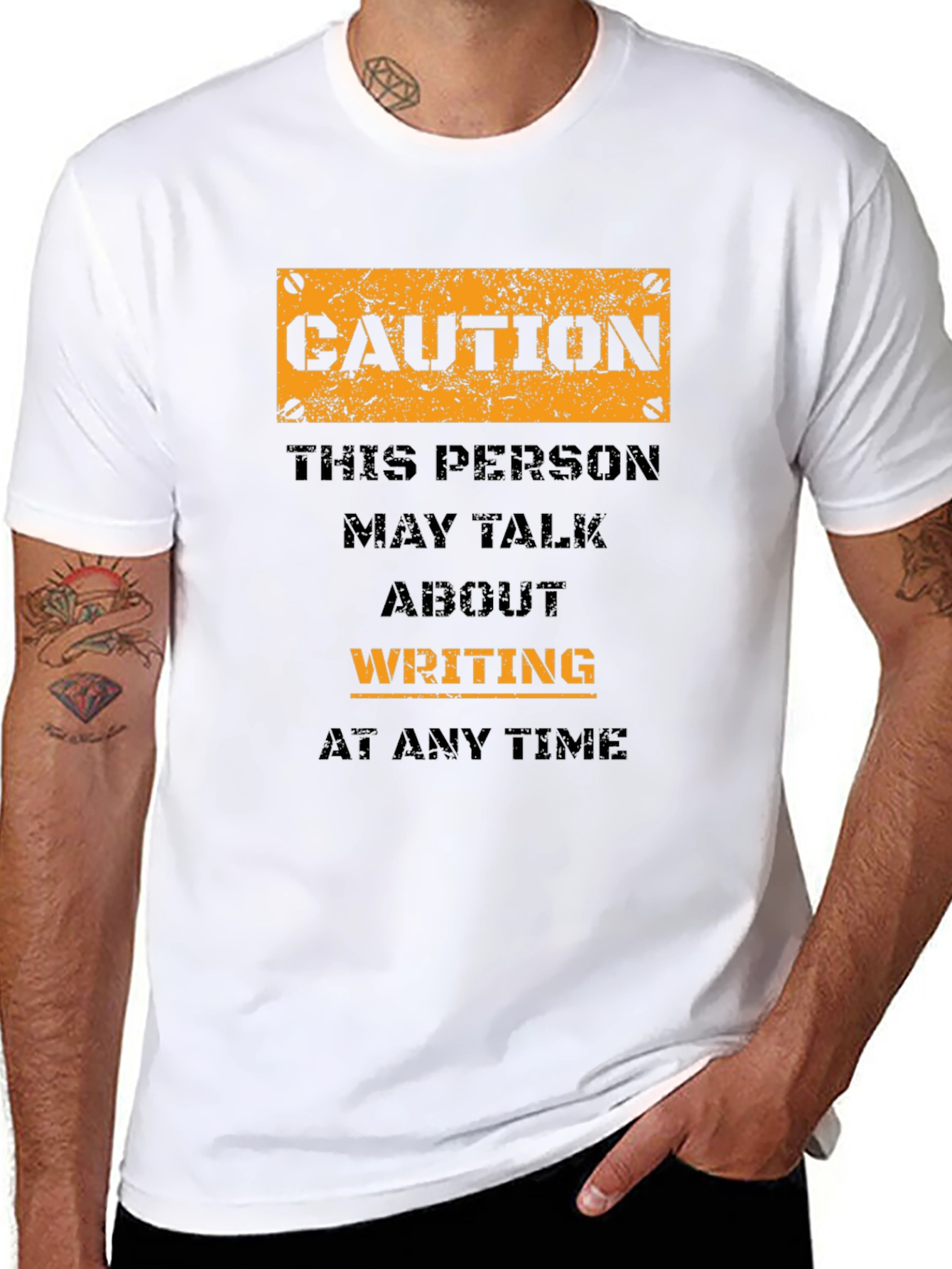Caution Writer T-Shirt - May Talk About Writing