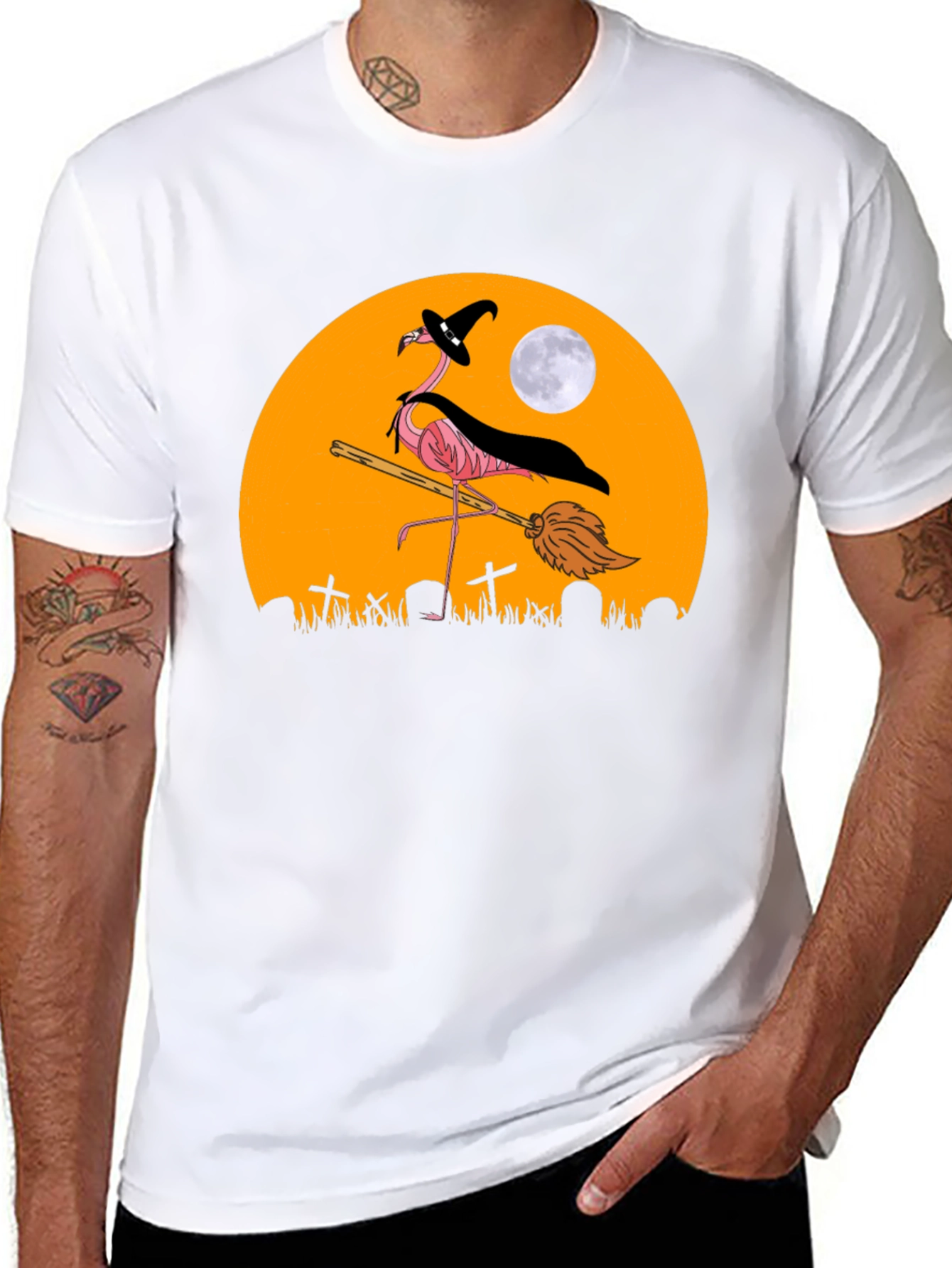 Spooky Flamingo Halloween T-Shirt