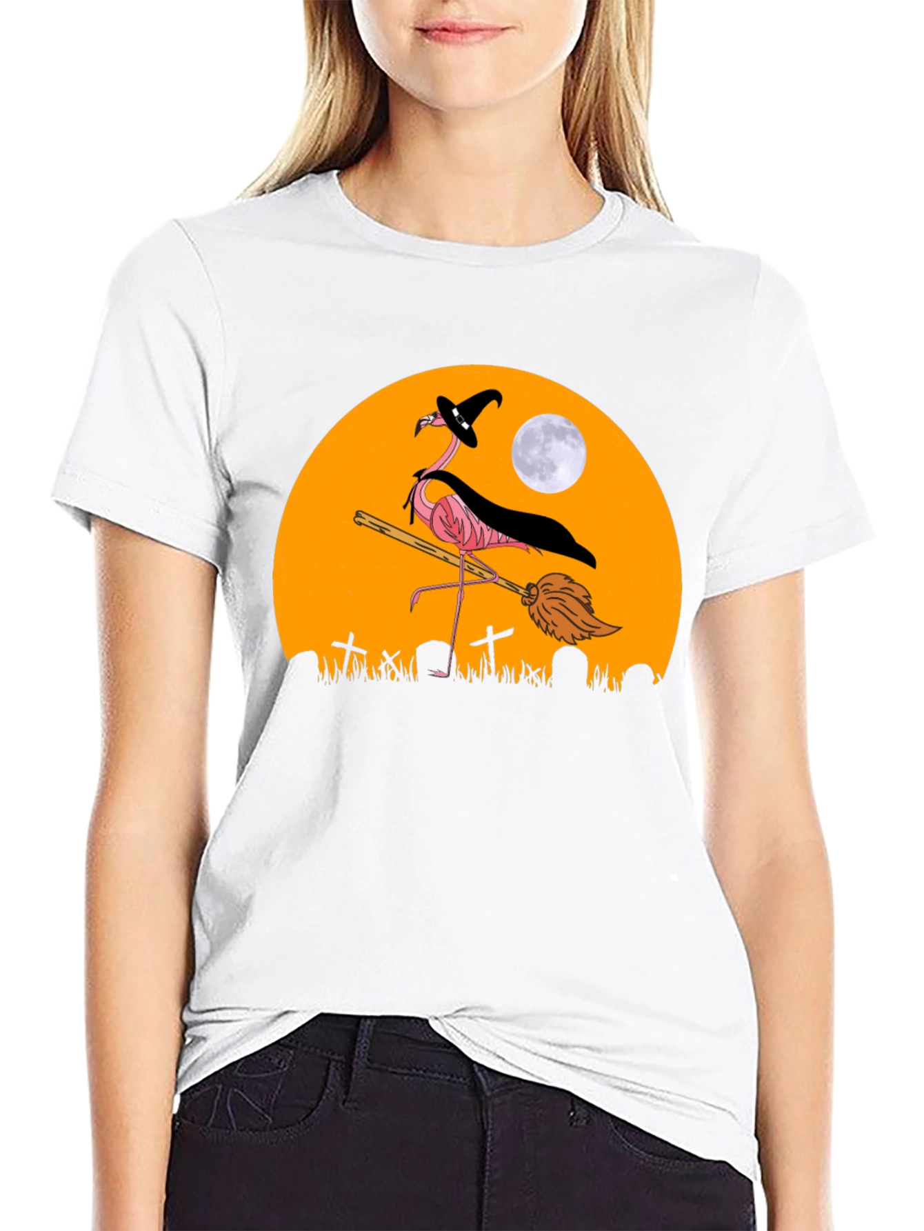 Spooky Flamingo Halloween T-Shirt