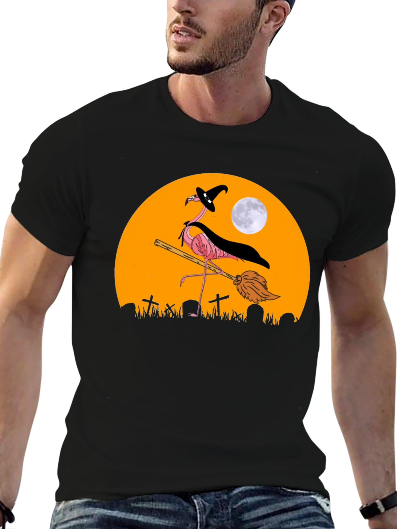 Spooky Flamingo Halloween T-Shirt