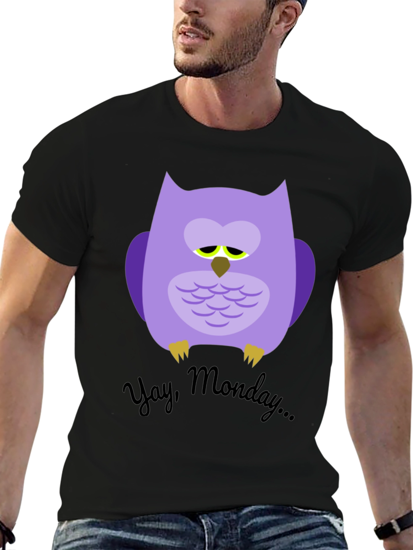 Sad Owl Yay Monday T-Shirt