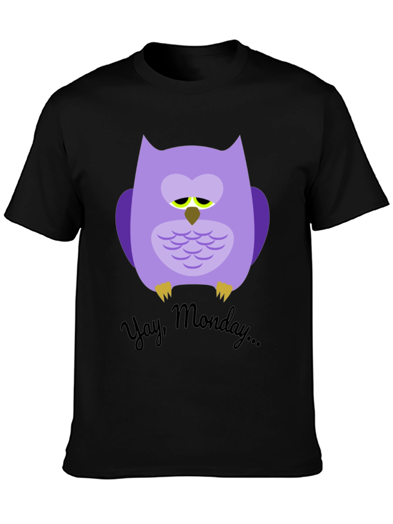 Sad Owl Yay Monday T-Shirt