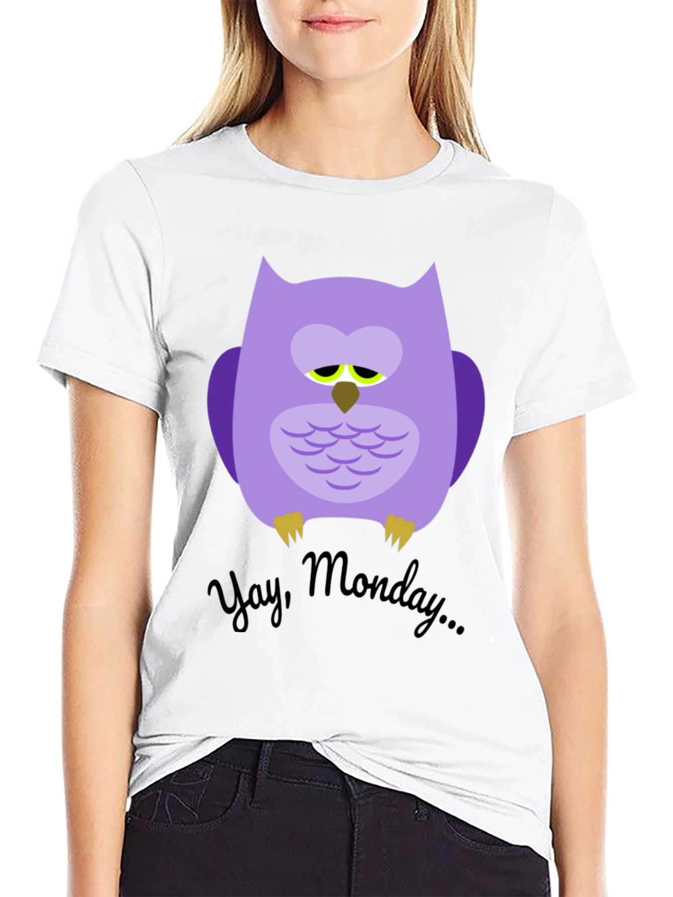 Sad Owl Yay Monday T-Shirt
