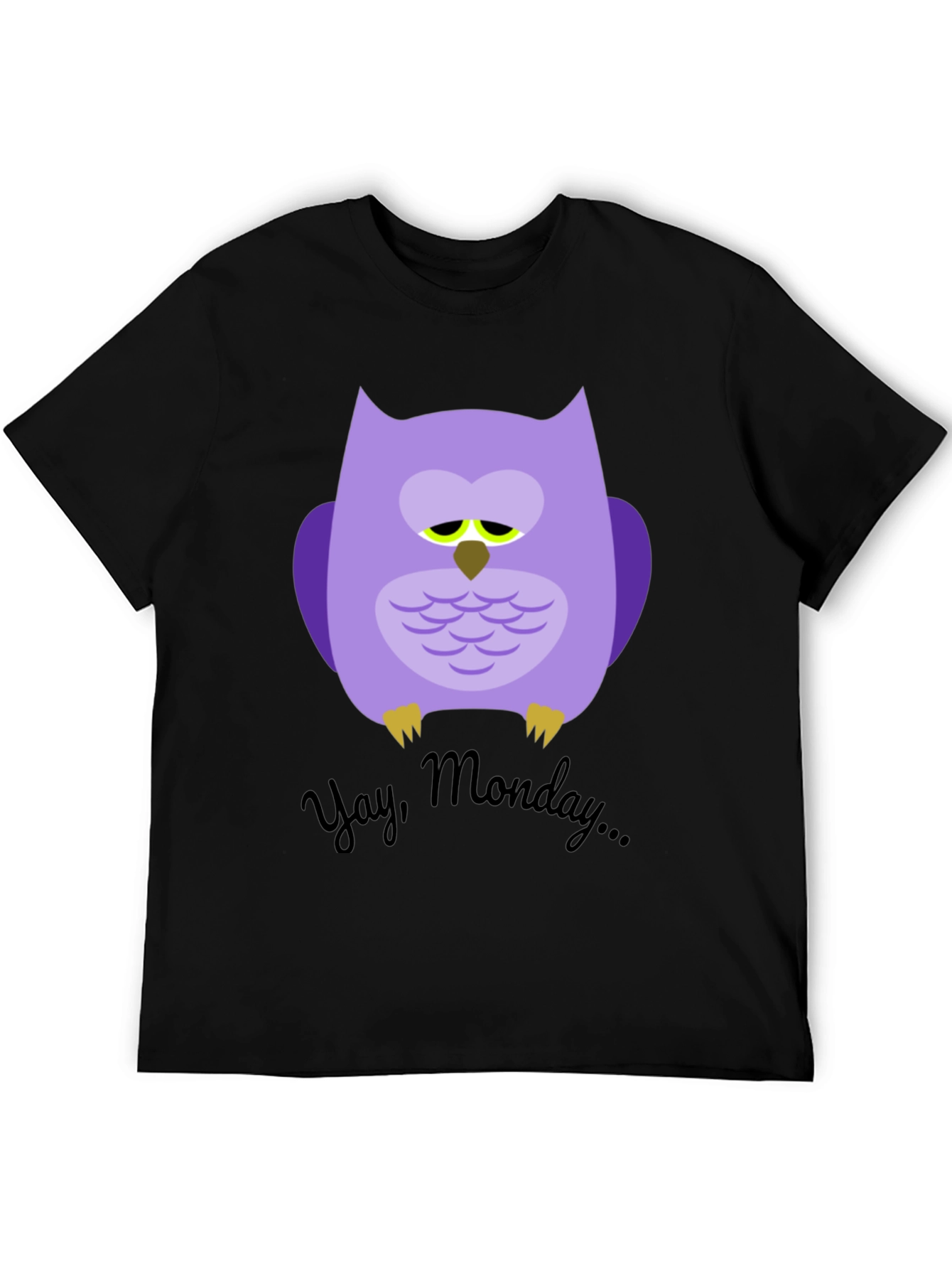 Sad Owl Yay Monday T-Shirt