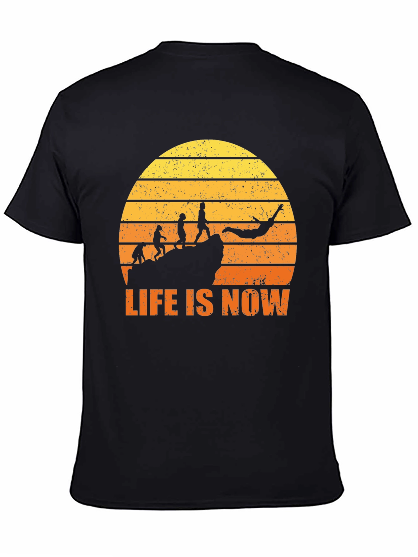 Life Is Now Graphic Tee - Black Cotton T-Shirt