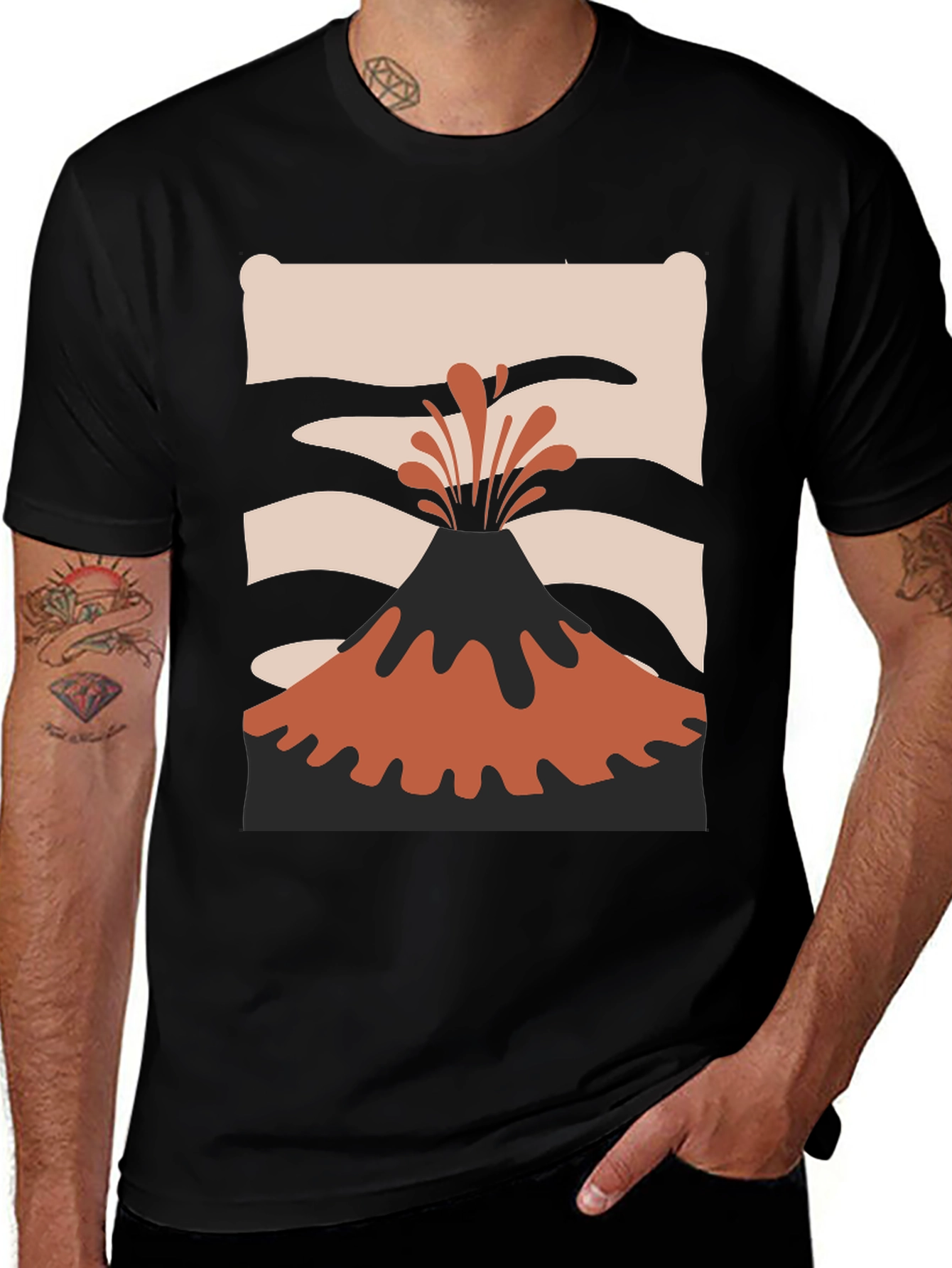 Volcano Graphic Tee - Eruption Style