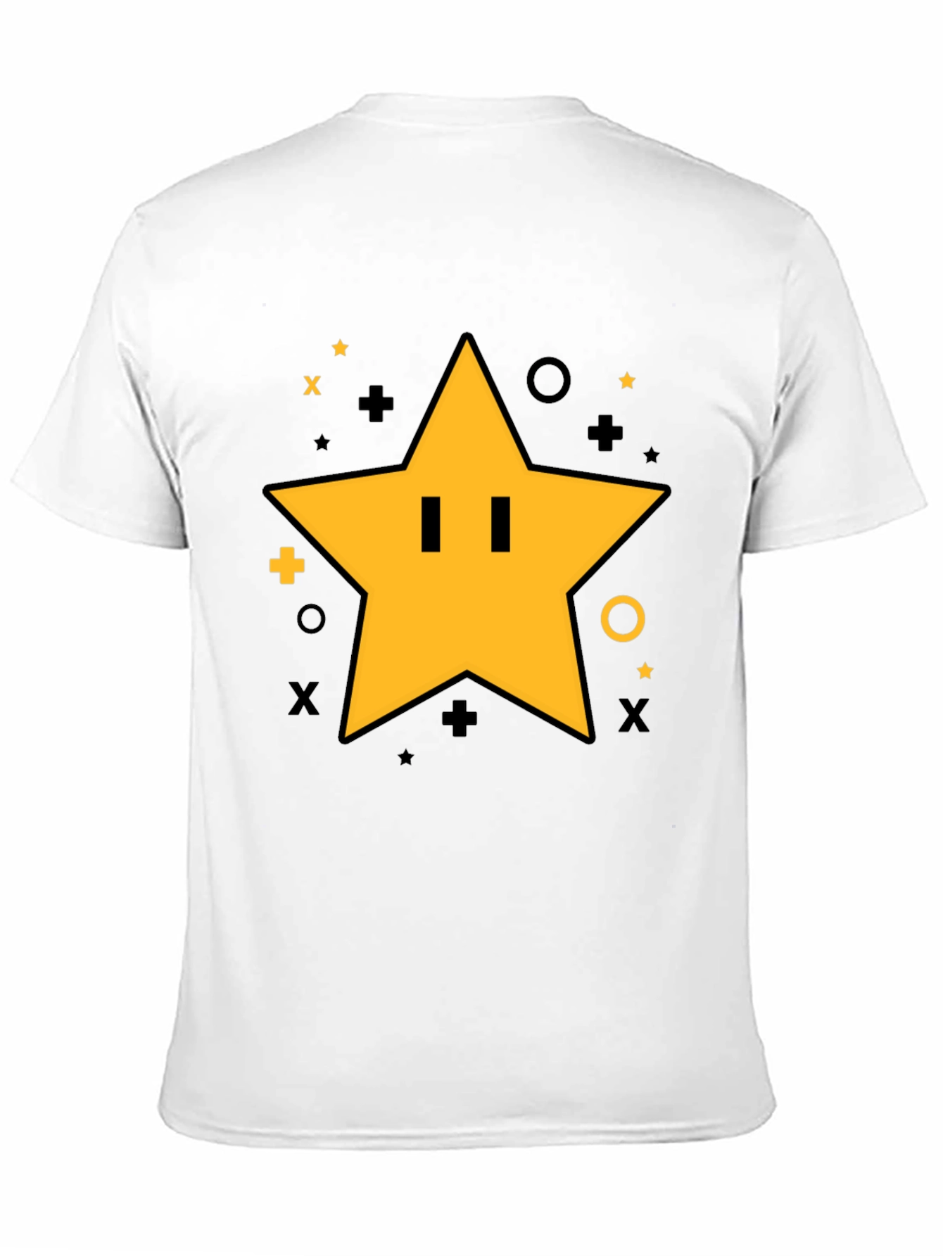 Super Star Power-Up T-Shirt - Black Cotton Tee