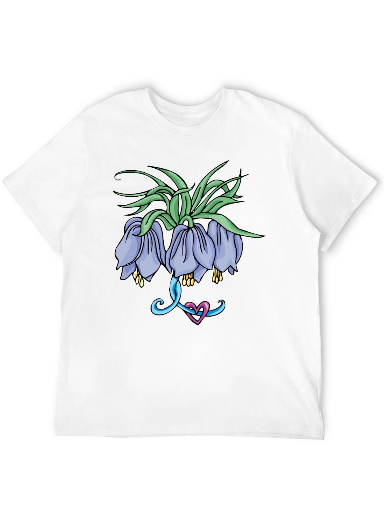 Floral Graphic Print Black T-Shirt for Men