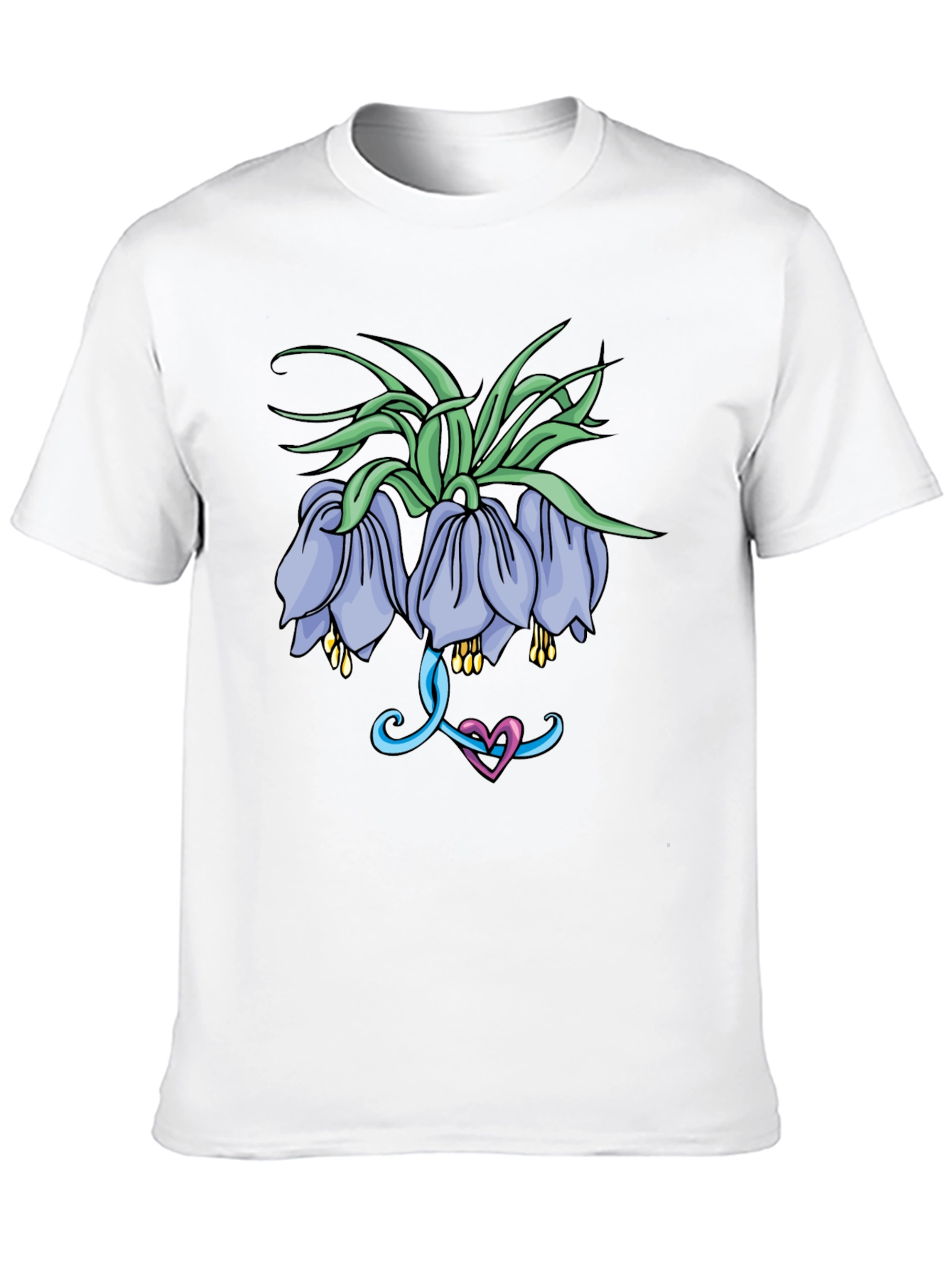 Floral Graphic Print Black T-Shirt for Men