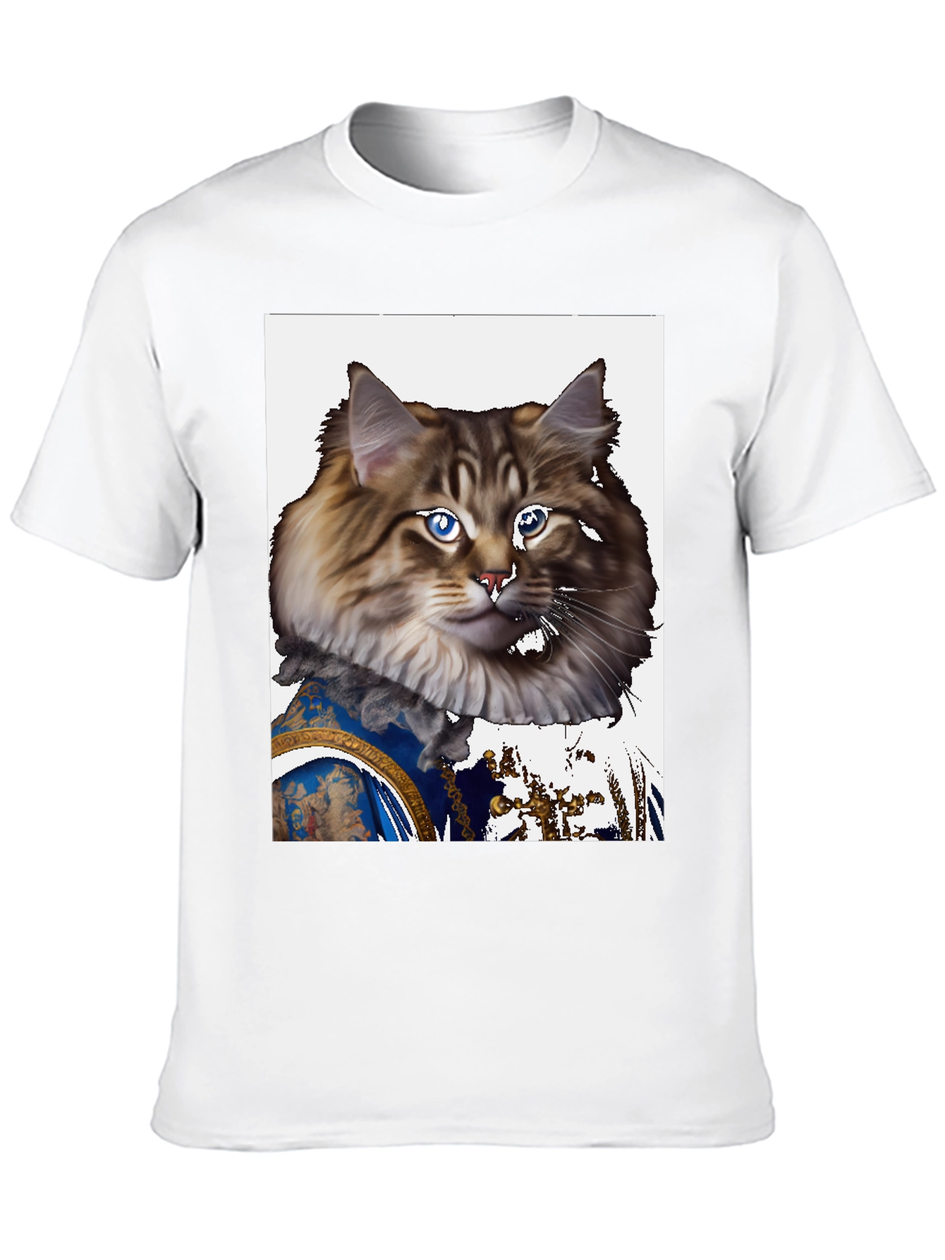Regal Cat Portrait T-Shirt - Unique Design