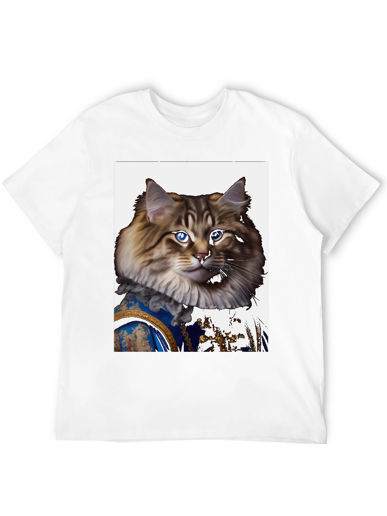 Regal Cat Portrait T-Shirt - Unique Design