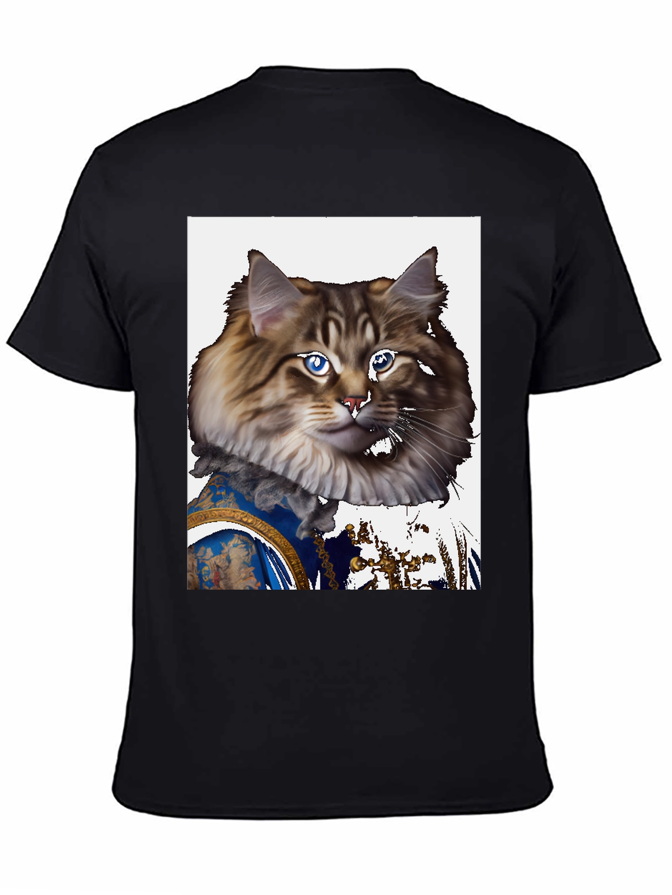 Regal Cat Portrait T-Shirt - Unique Design