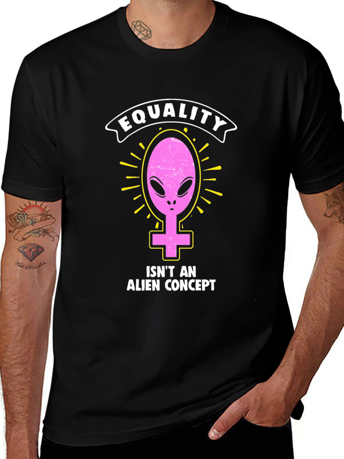 Equality Alien Concept T-Shirt - Black