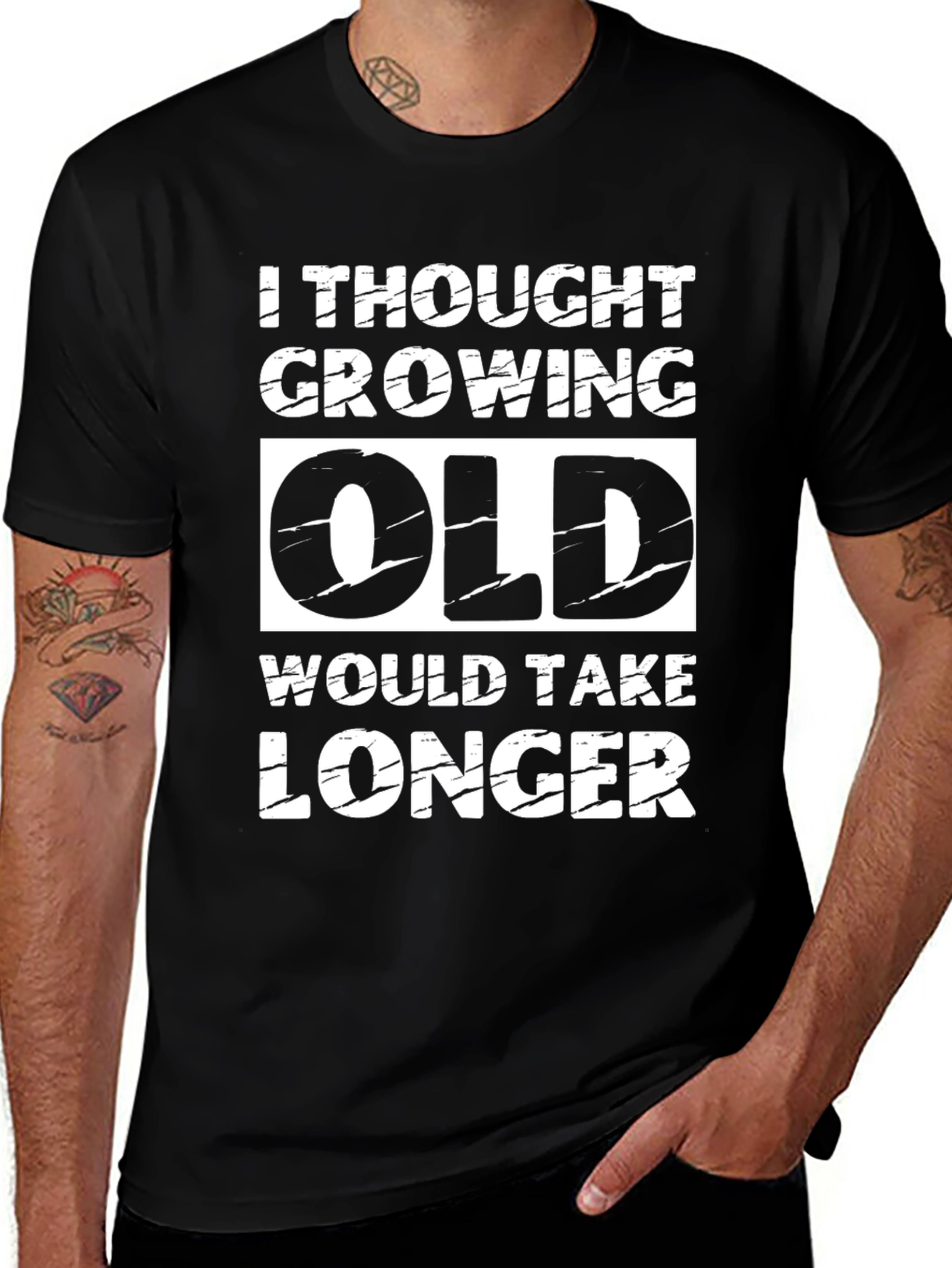 Funny Growing Old Graphic T-Shirt