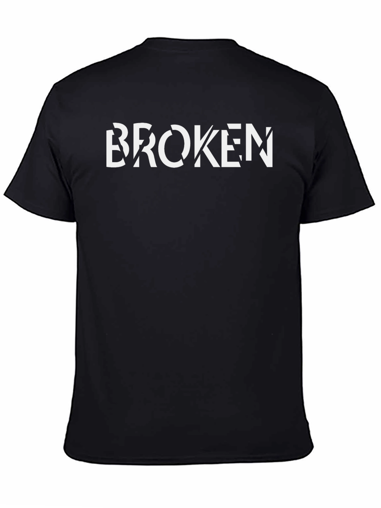 Broken Graphic Print Mens T-Shirt