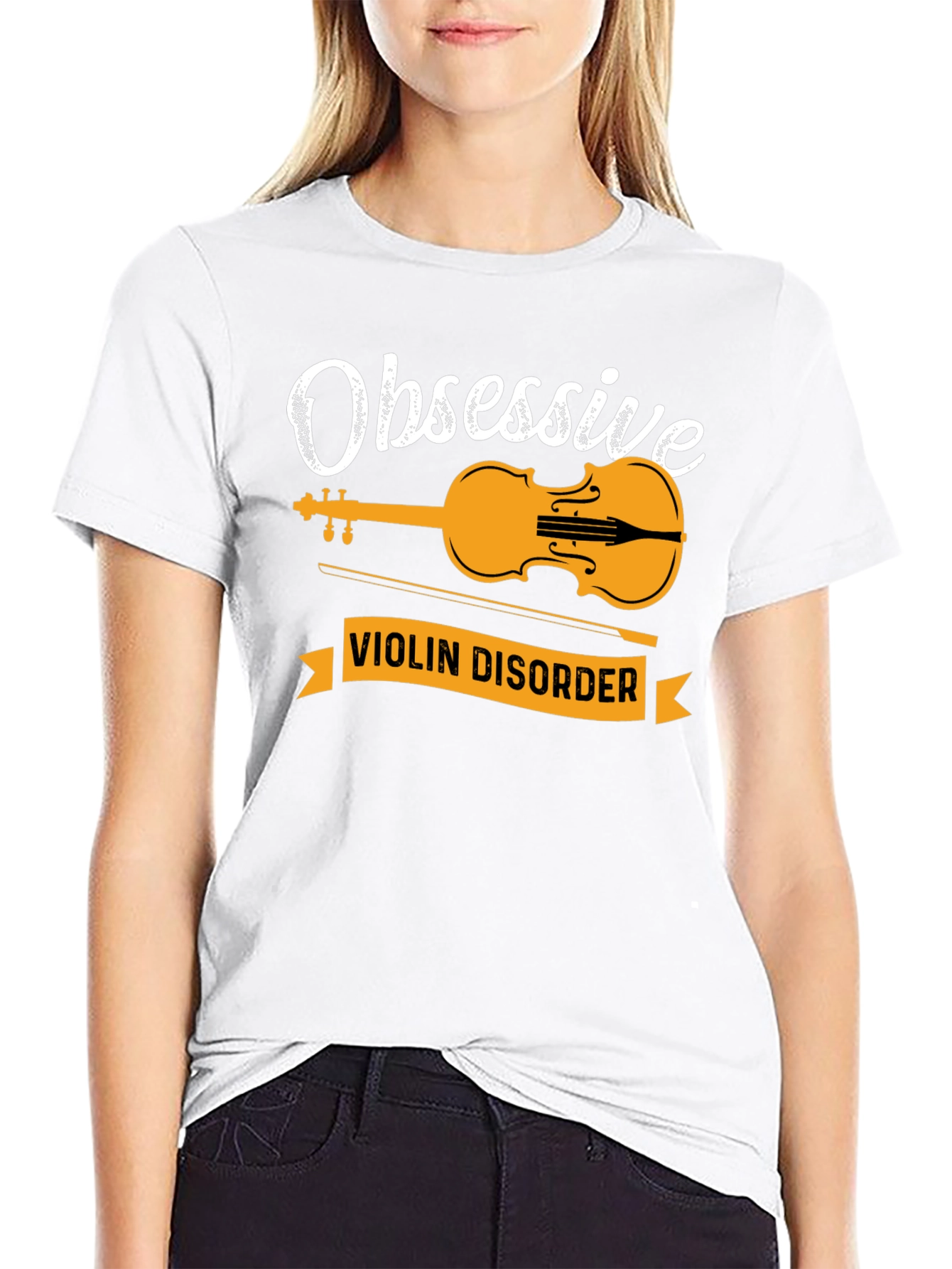 Obsessive Violin Disorder Black T-Shirt