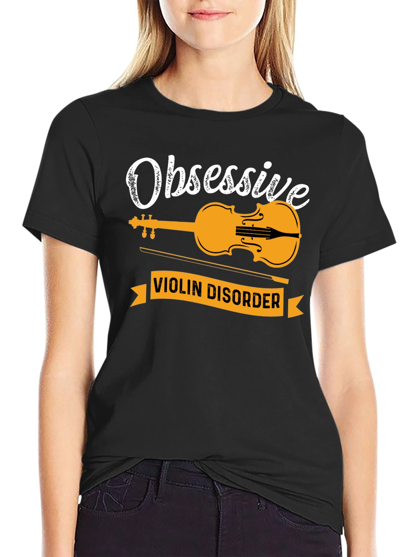 Obsessive Violin Disorder Black T-Shirt
