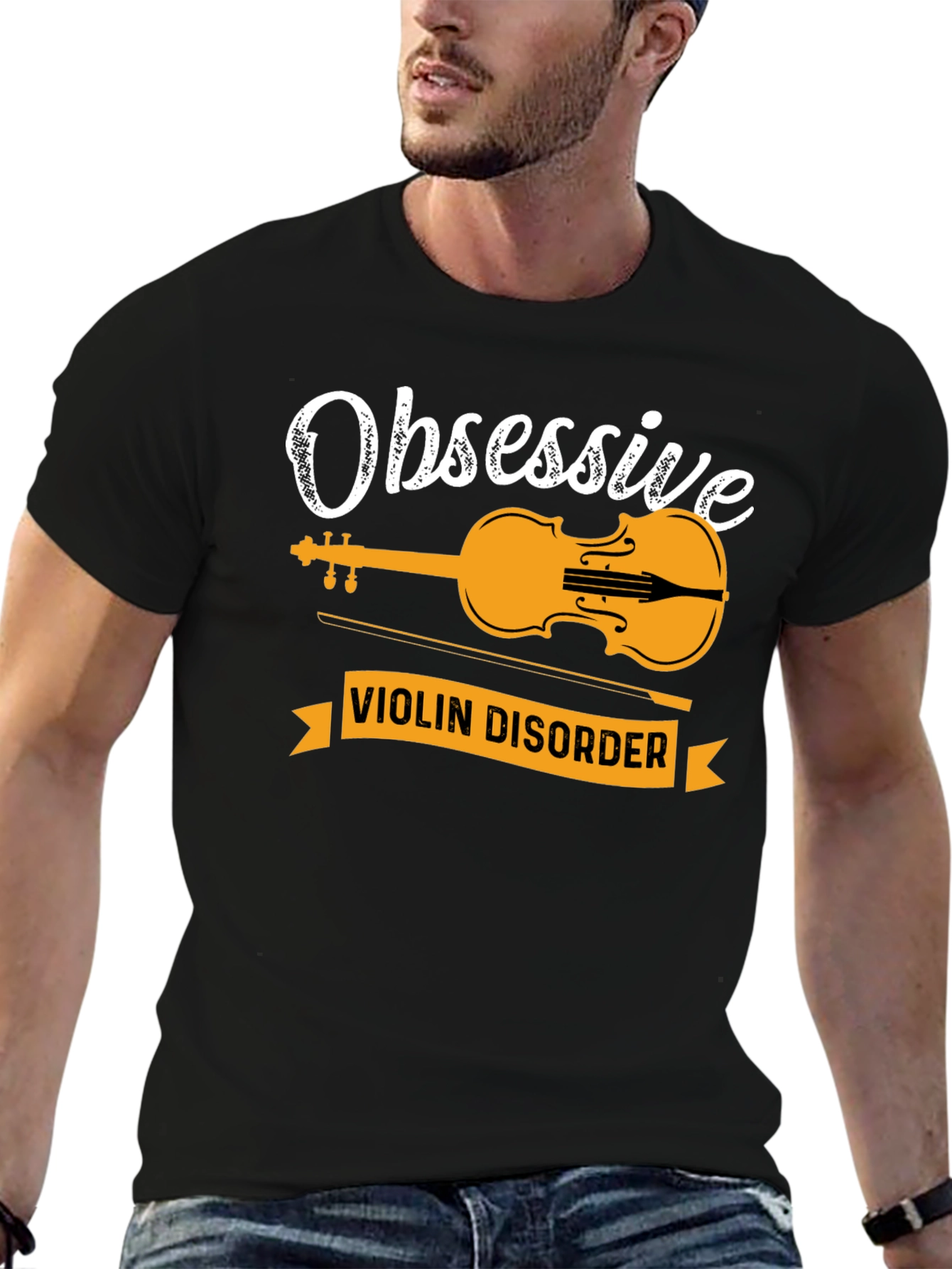 Obsessive Violin Disorder Black T-Shirt