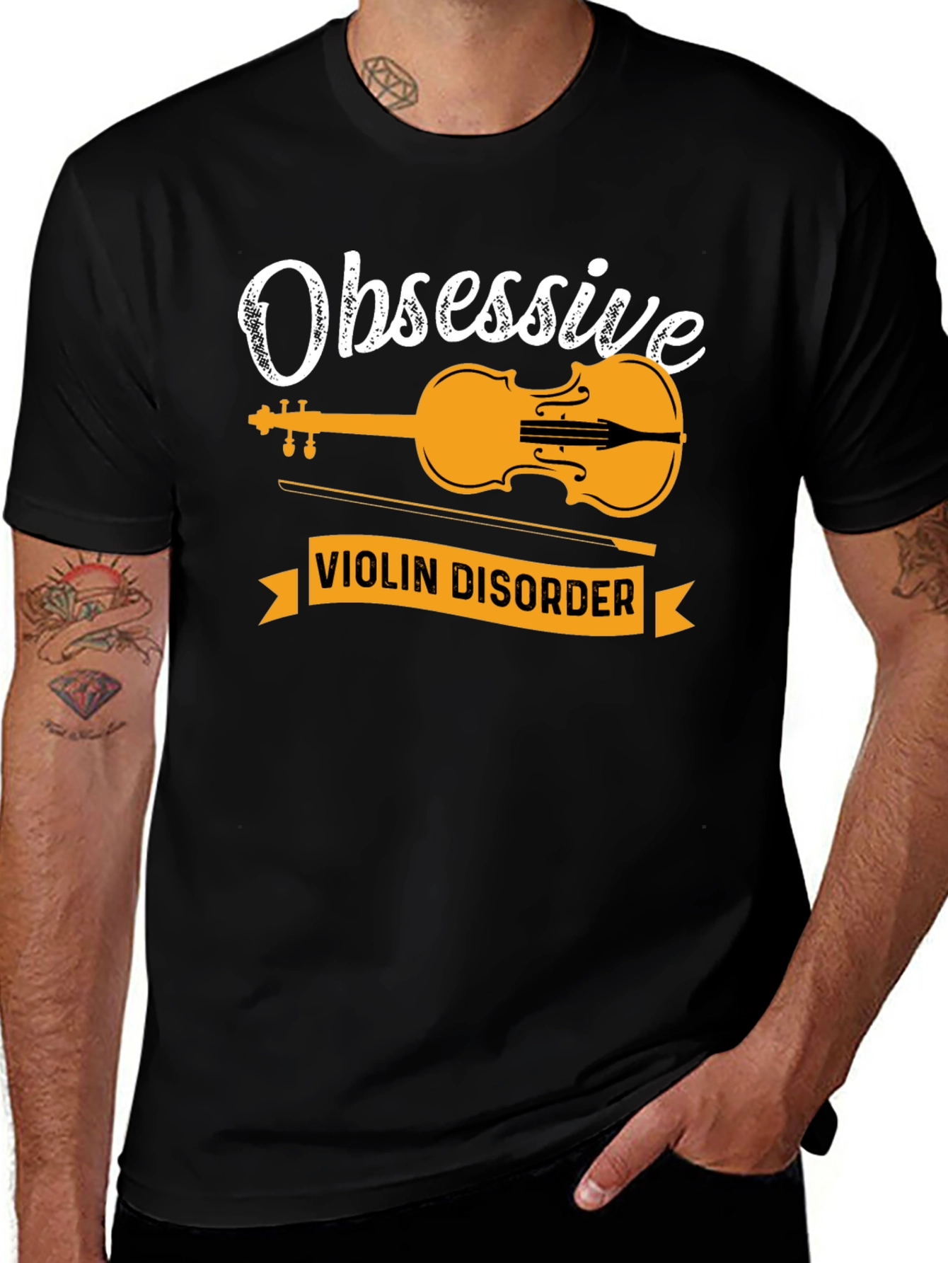 Obsessive Violin Disorder Black T-Shirt