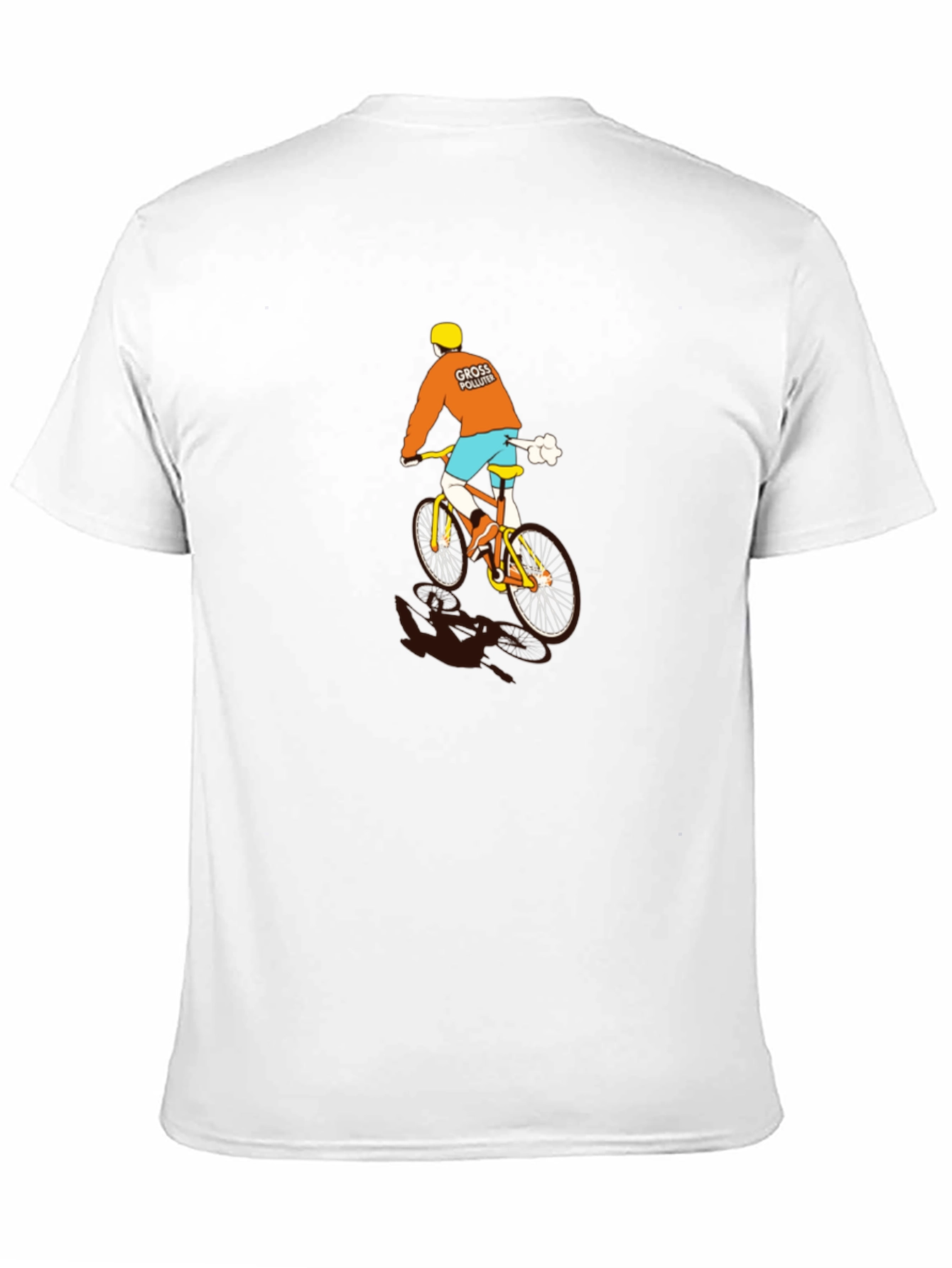 Funny Gross Polluter Biker Black T-Shirt