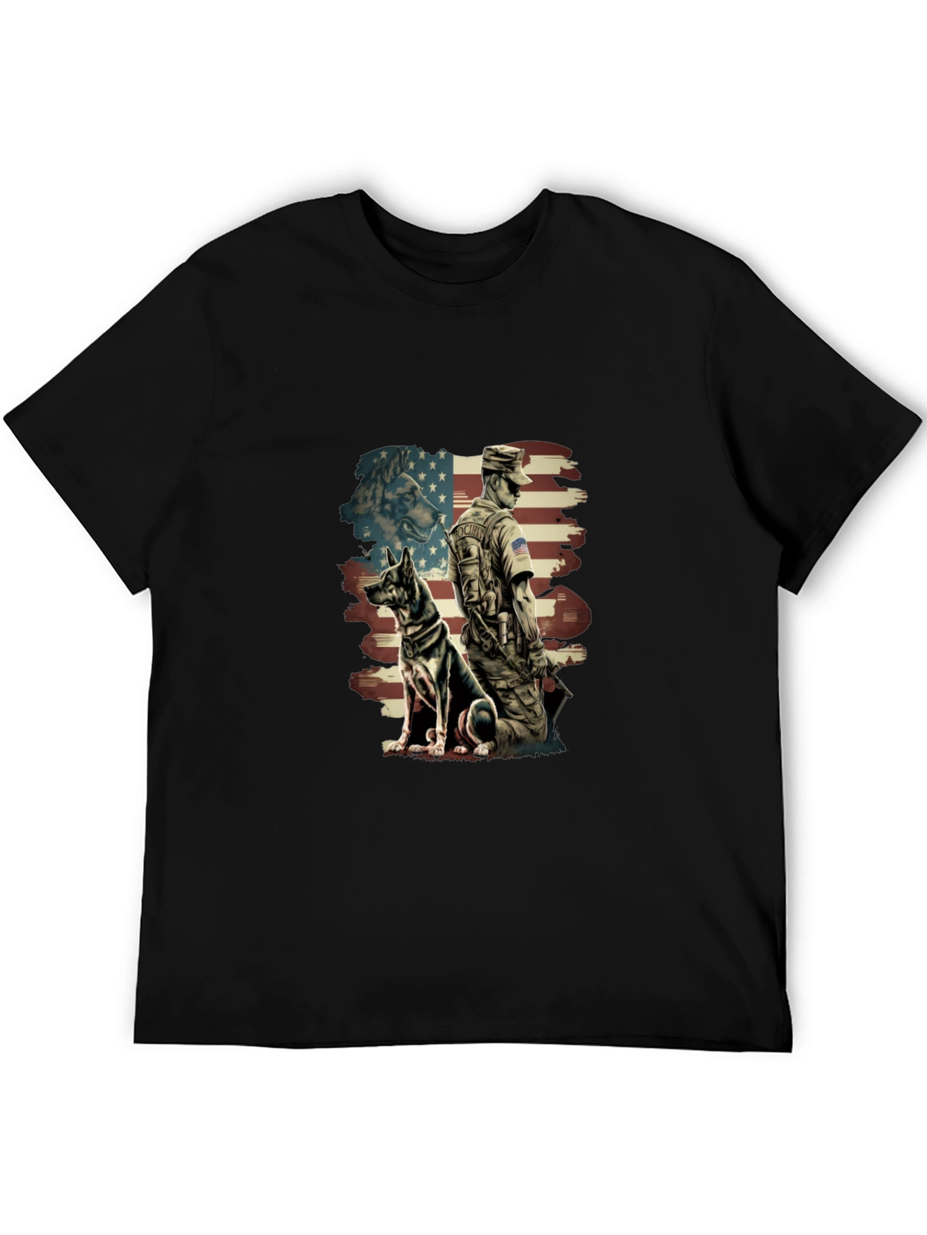 Patriotic German Shepherd Dog T-Shirt
