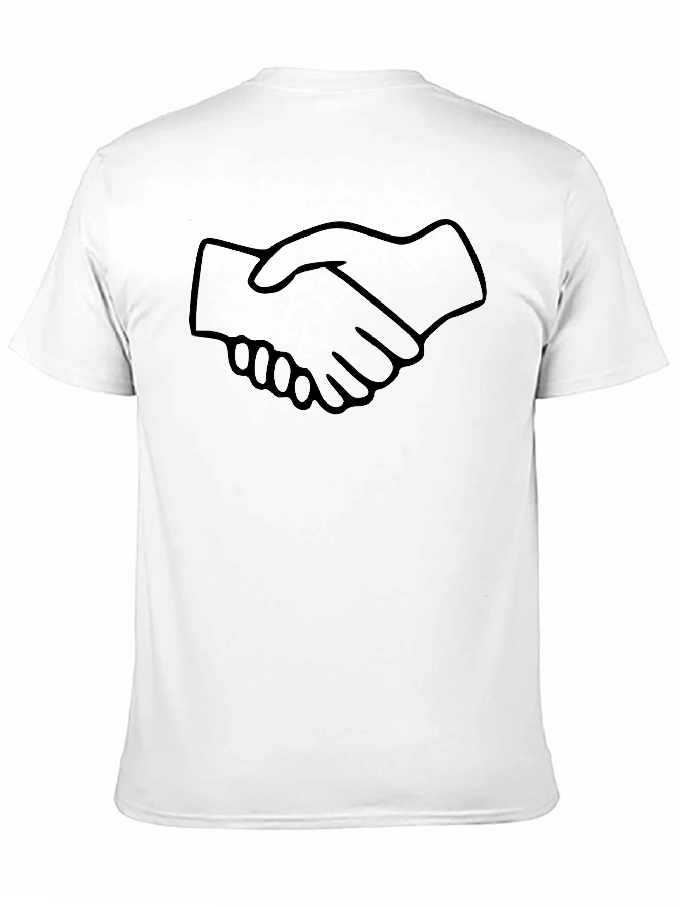 Handshake Graphic Black T-Shirt - Modern Style