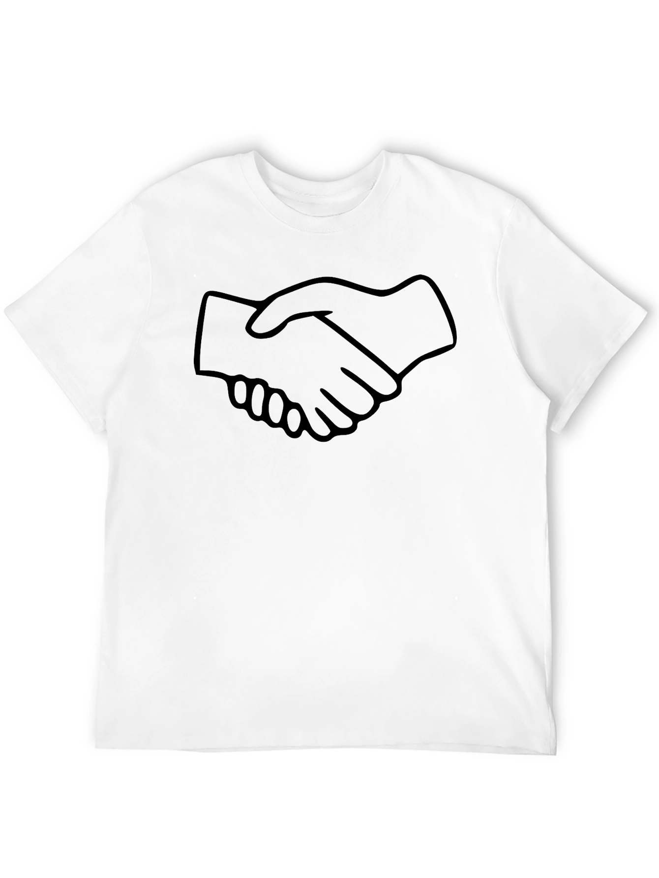 Handshake Graphic Black T-Shirt - Modern Style