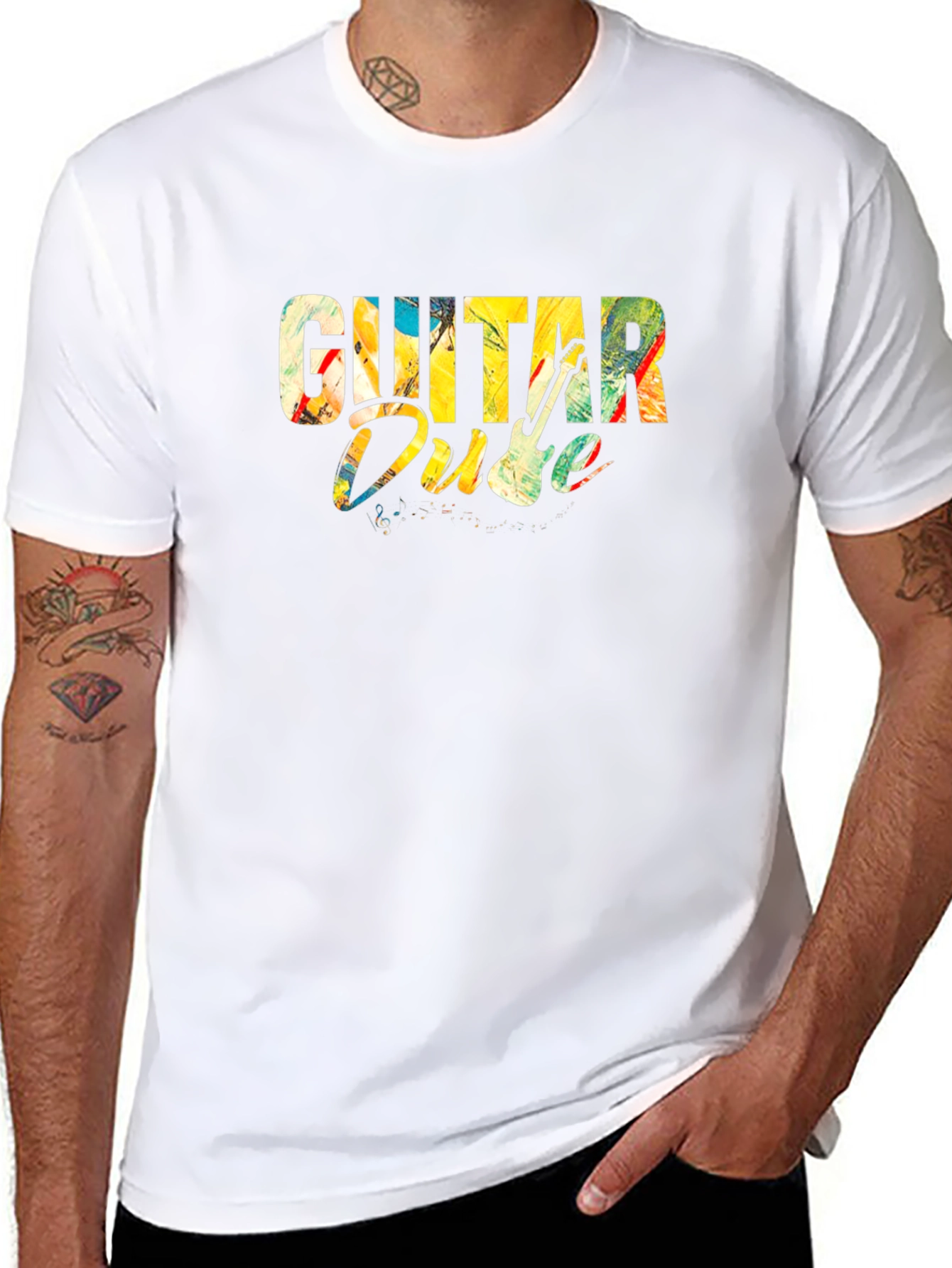Guitar Dude Graphic Tee - Music Lover T-Shirt