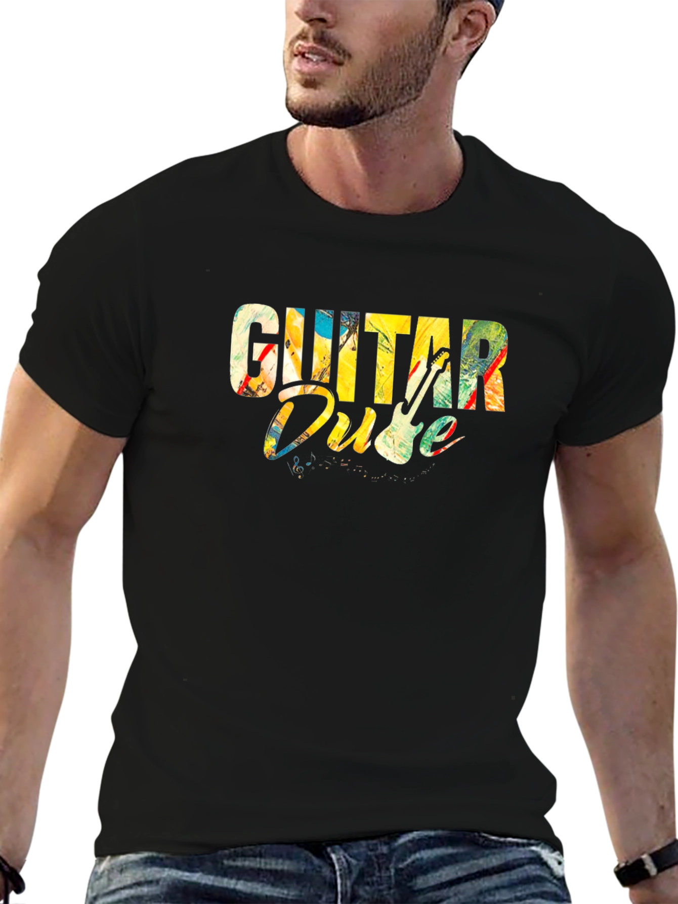 Guitar Dude Graphic Tee - Music Lover T-Shirt